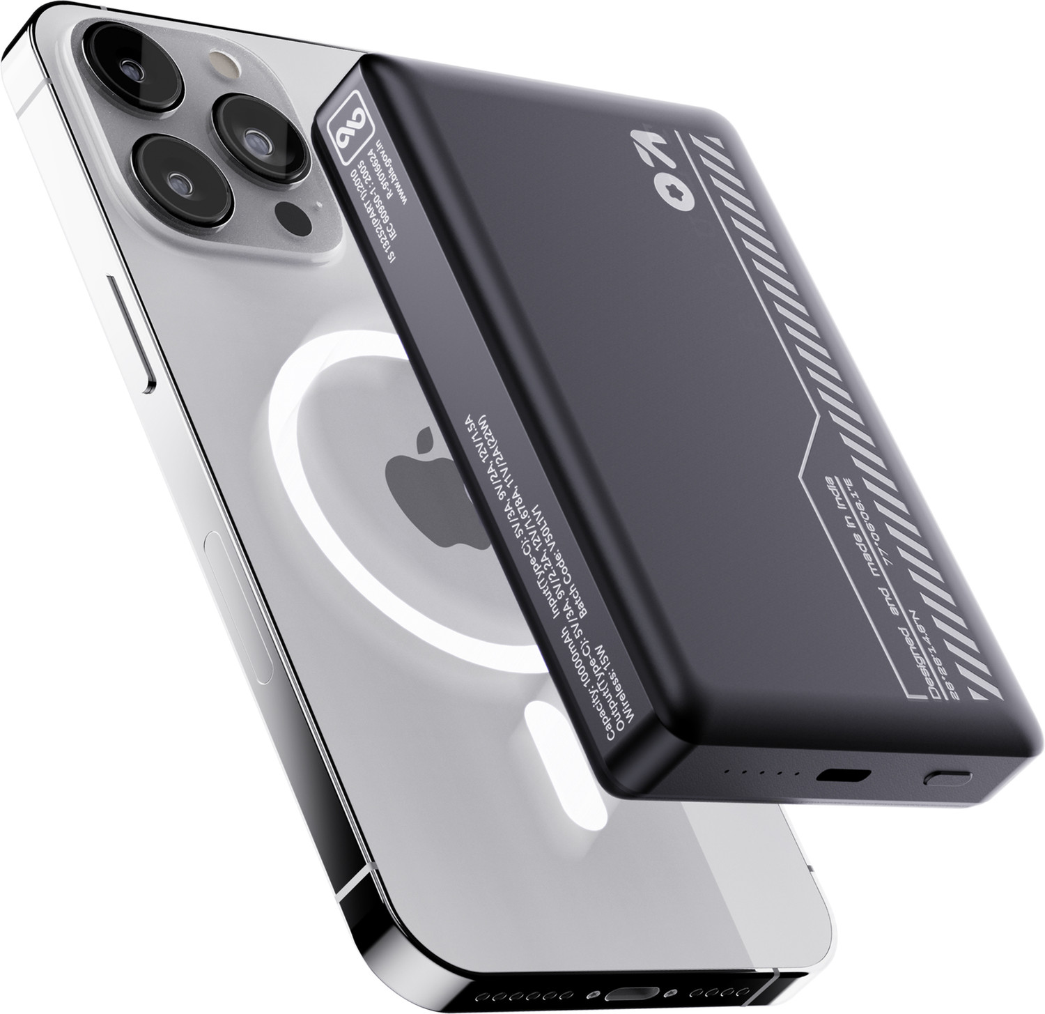 Image of GOBOULT Ampvault V50 10000 mAh 22 W Wired & Wireless With MagSafe Compact Pocket Size Power Bank