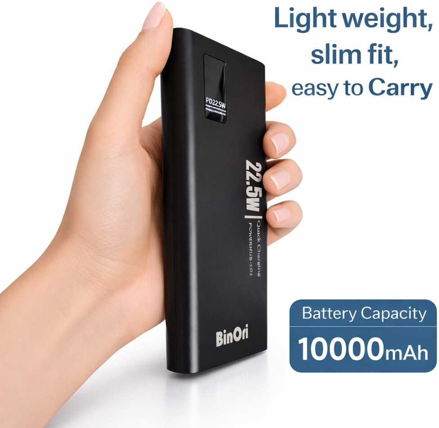 Image of Binori 100000 mAh 22.5 W Compact Pocket Size Power Bank