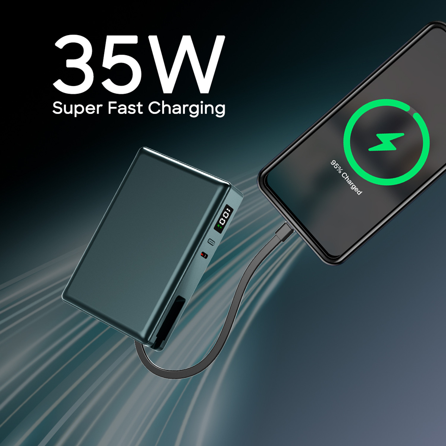 Image of PTron 20000 mAh 35 W Compact Pocket Size Power Bank