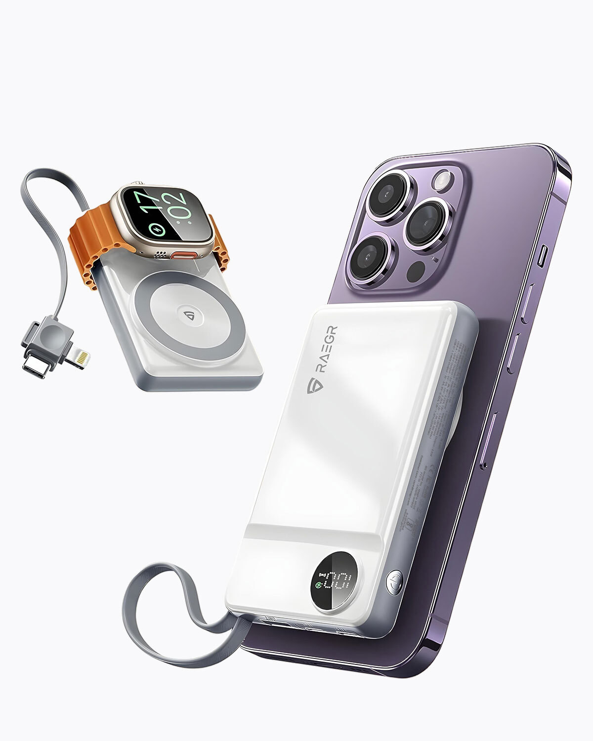Image of RAEGR 10000 mAh 15 W Wireless With MagSafe Compact Pocket Size Power Bank