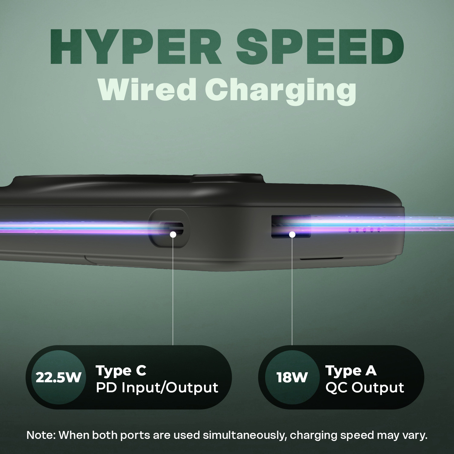 Image of AMKETTE 10000 mAh 22.5 W Wired & Wireless With MagSafe Compact Pocket Size Power Bank