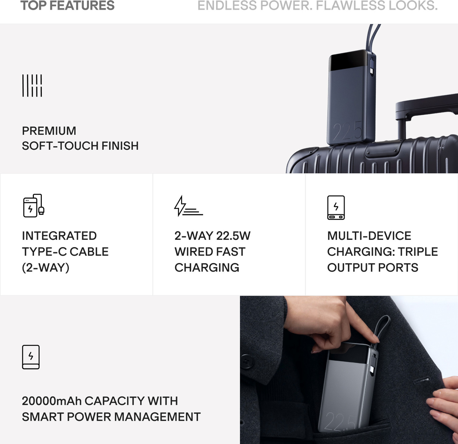 Image of boAt 20000 mAh 22.5 W Power Bank