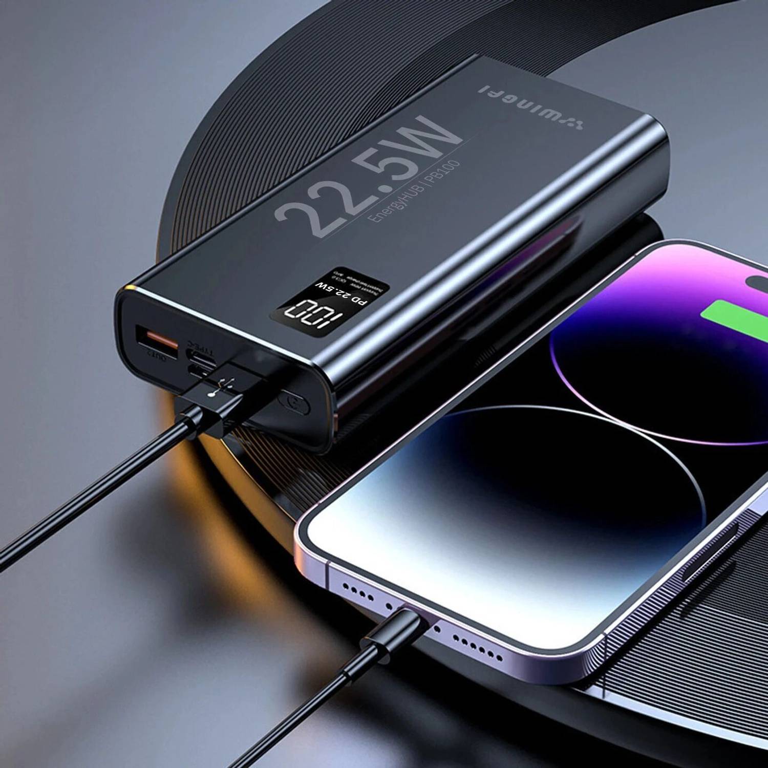 MIOX 20000 mAh 22.5W Black Power Bank - Image 1