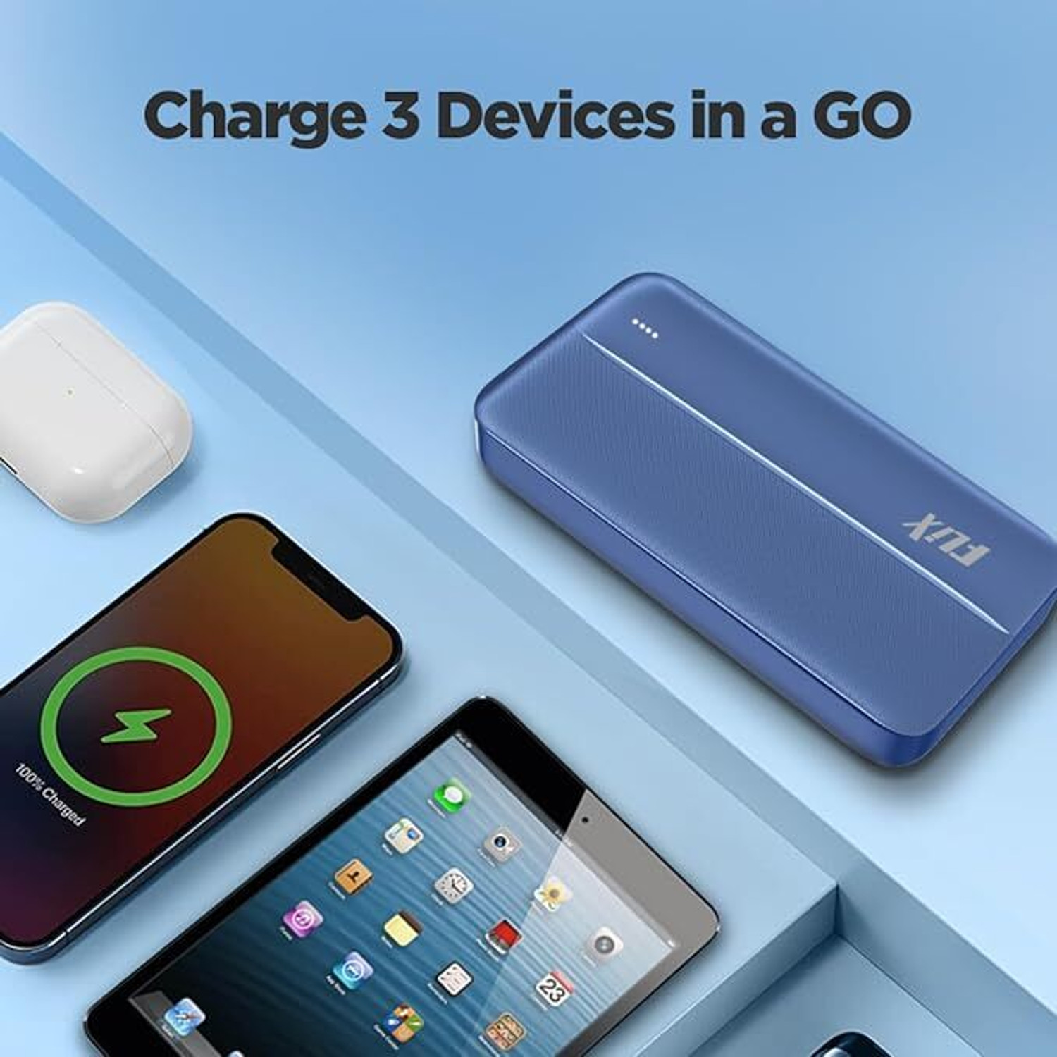 Image of flix 20000 mAh 2 W Compact Pocket Size Power Bank