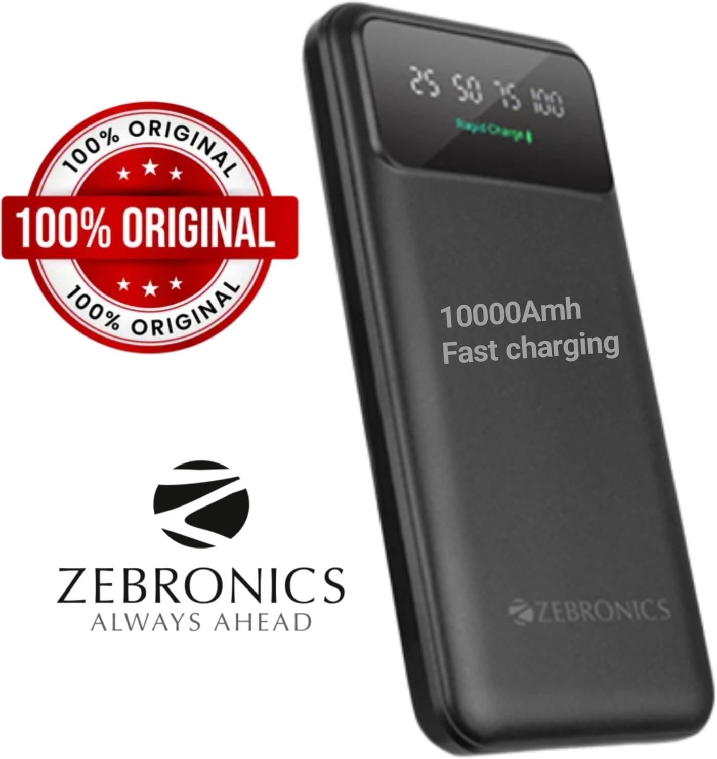 ZEBRONICS 10000 mAh 22.5W Power Bank - Image 2