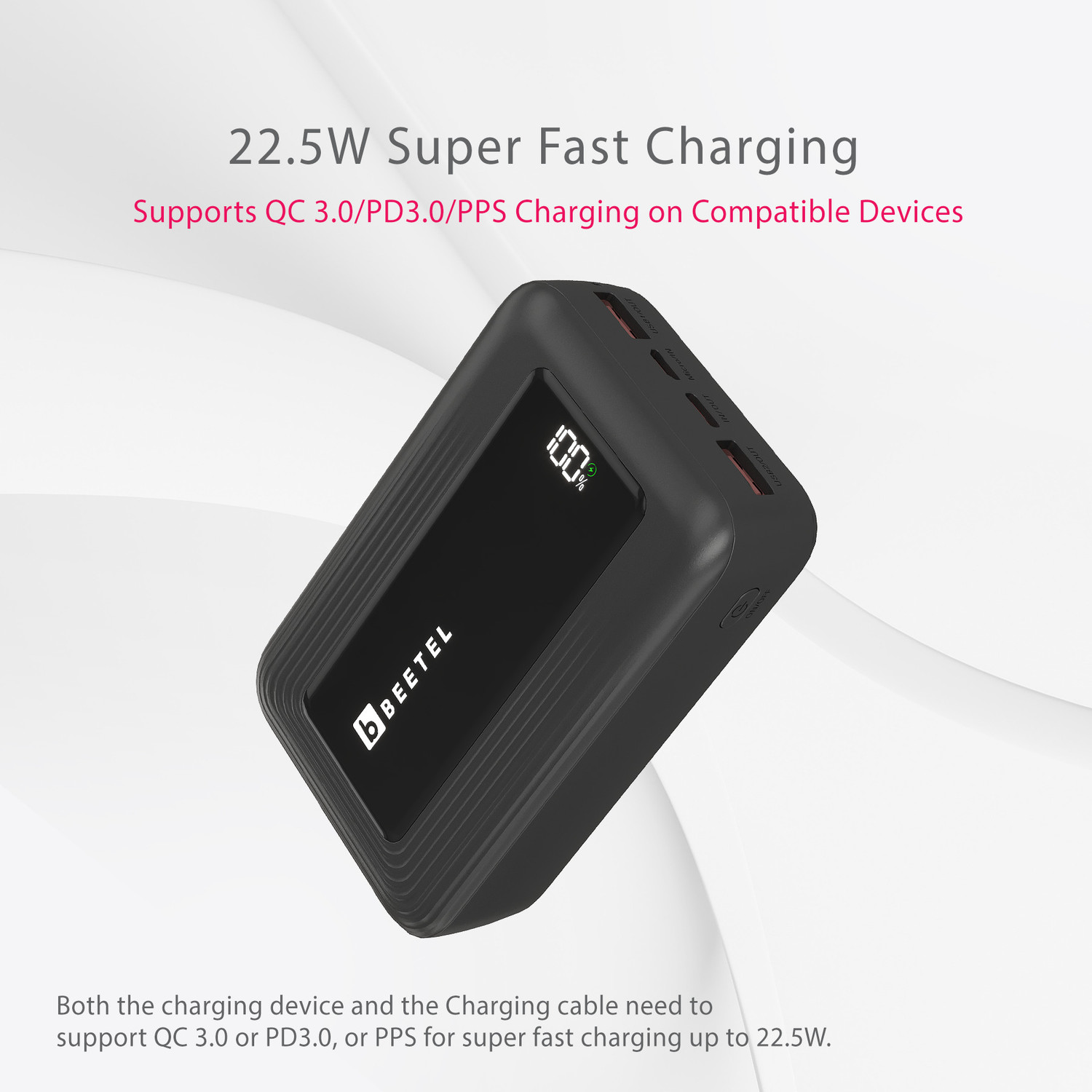 Image of Beetel 20000 mAh 22.5 W Nano Pocket Size Power Bank