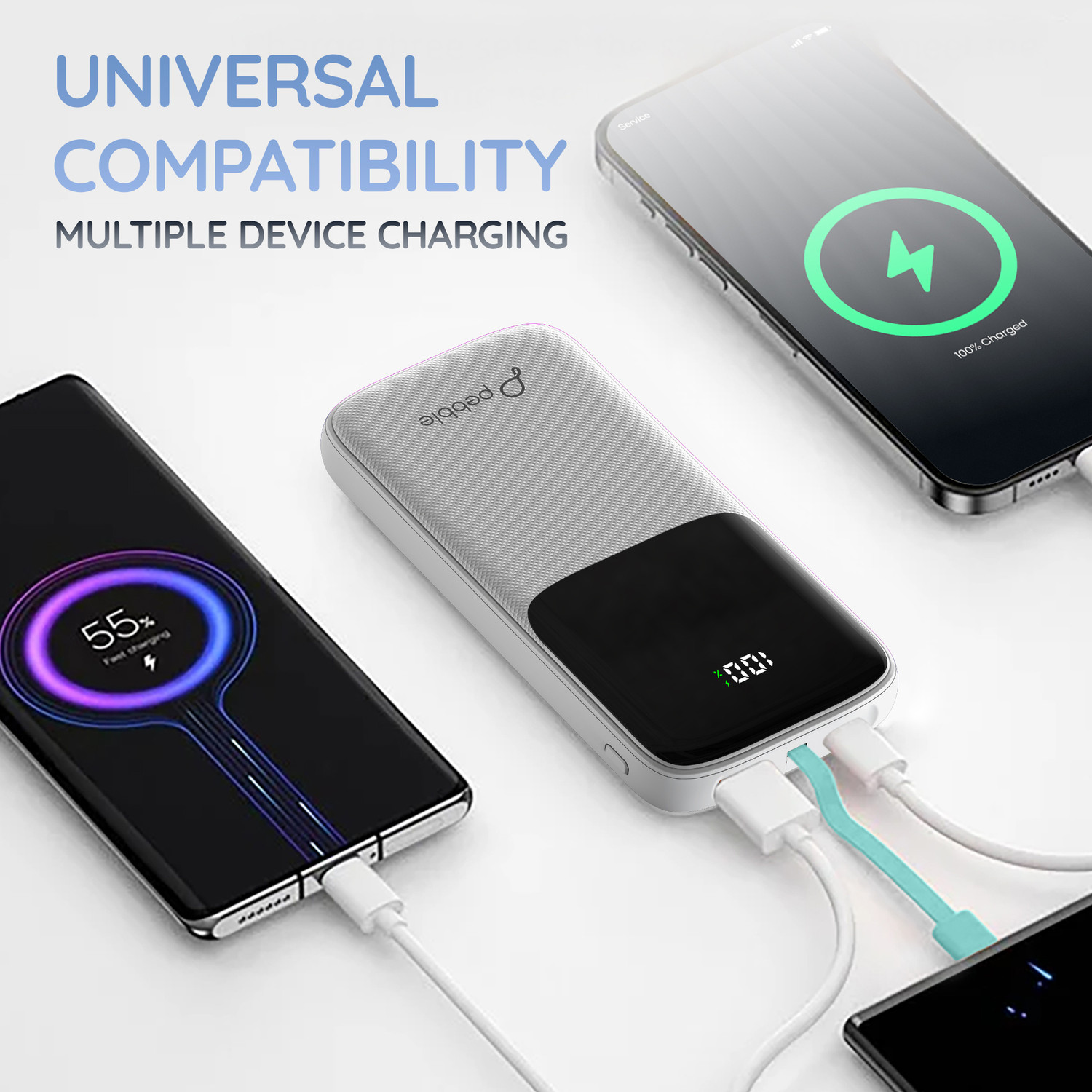 Image of Pebble 10000 mAh Ultra Compact Pocket Size Power Bank