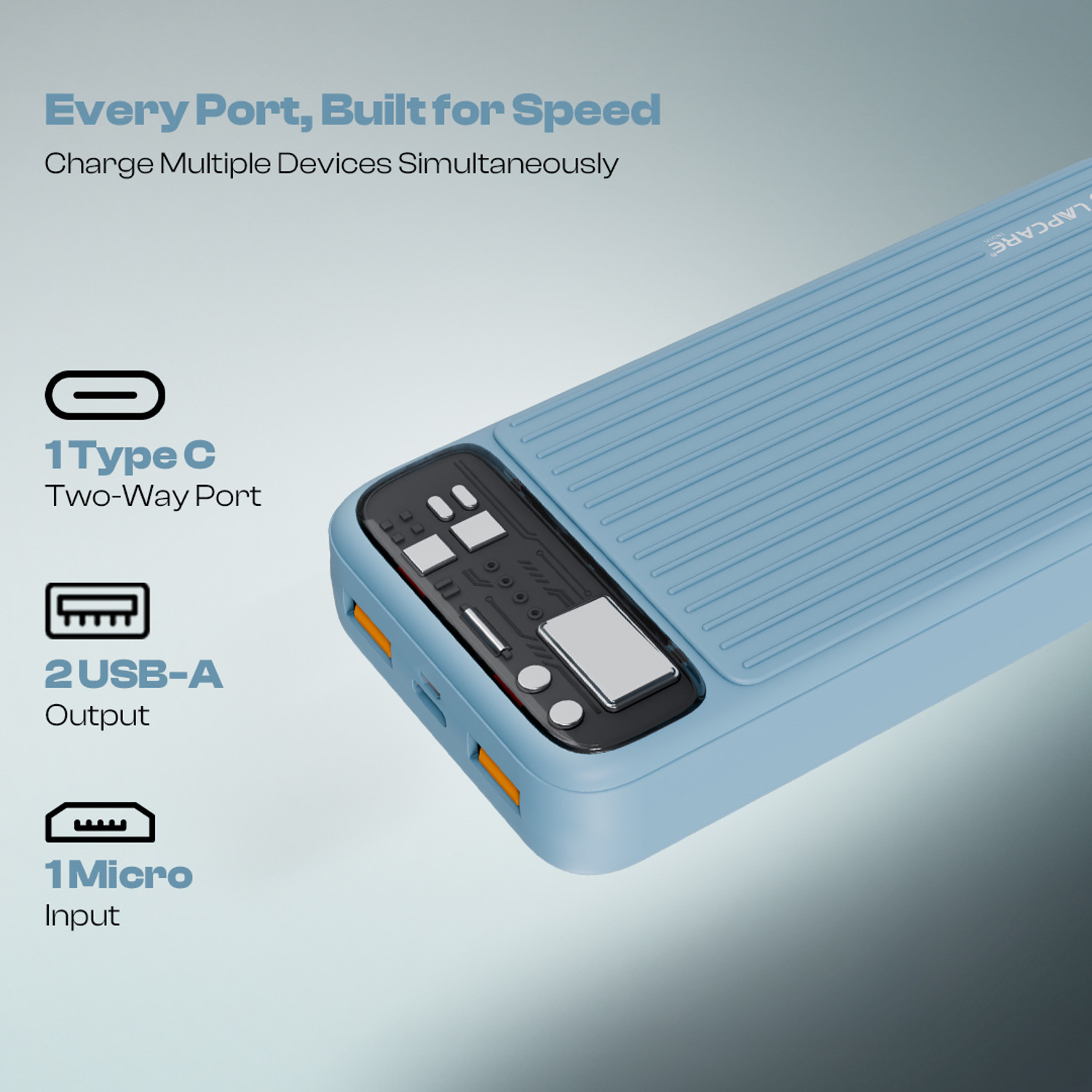 Image of LAPCARE 20000 mAh 22.5 W Compact Pocket Size Power Bank