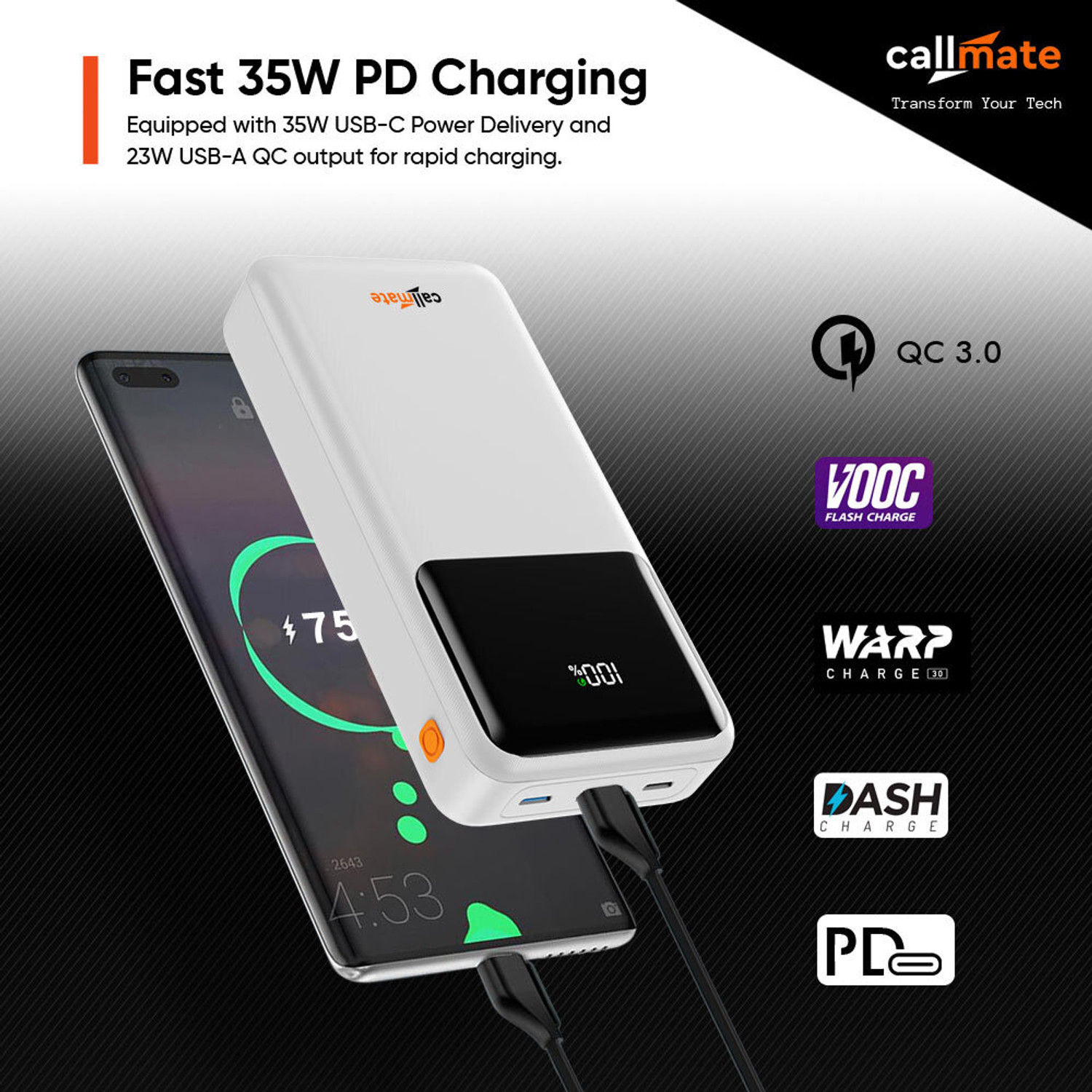 Image of Callmate 20000 mAh 35 W Power Bank