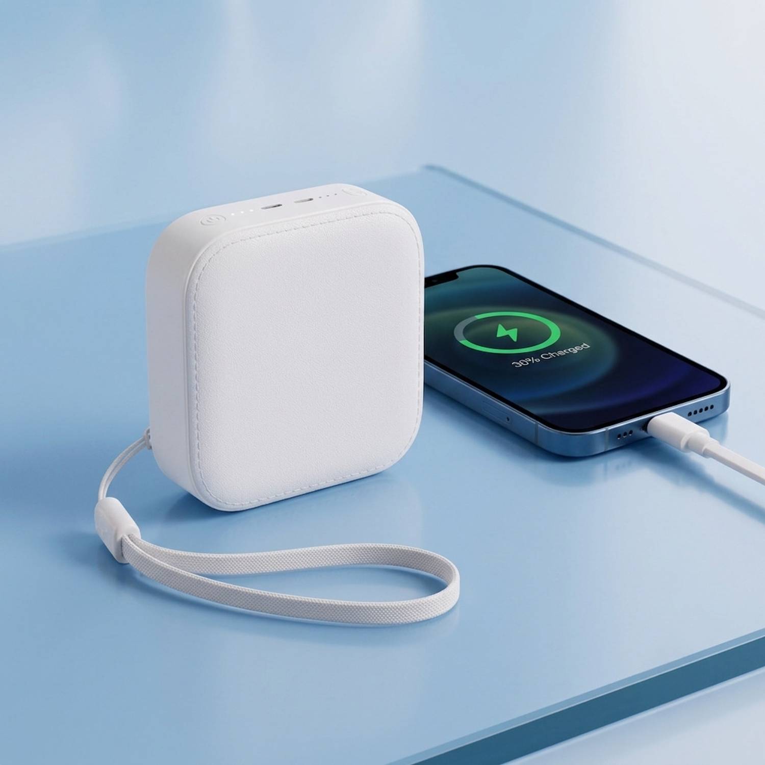 TRPS 10000mAh 18W Compact Power Bank (White)