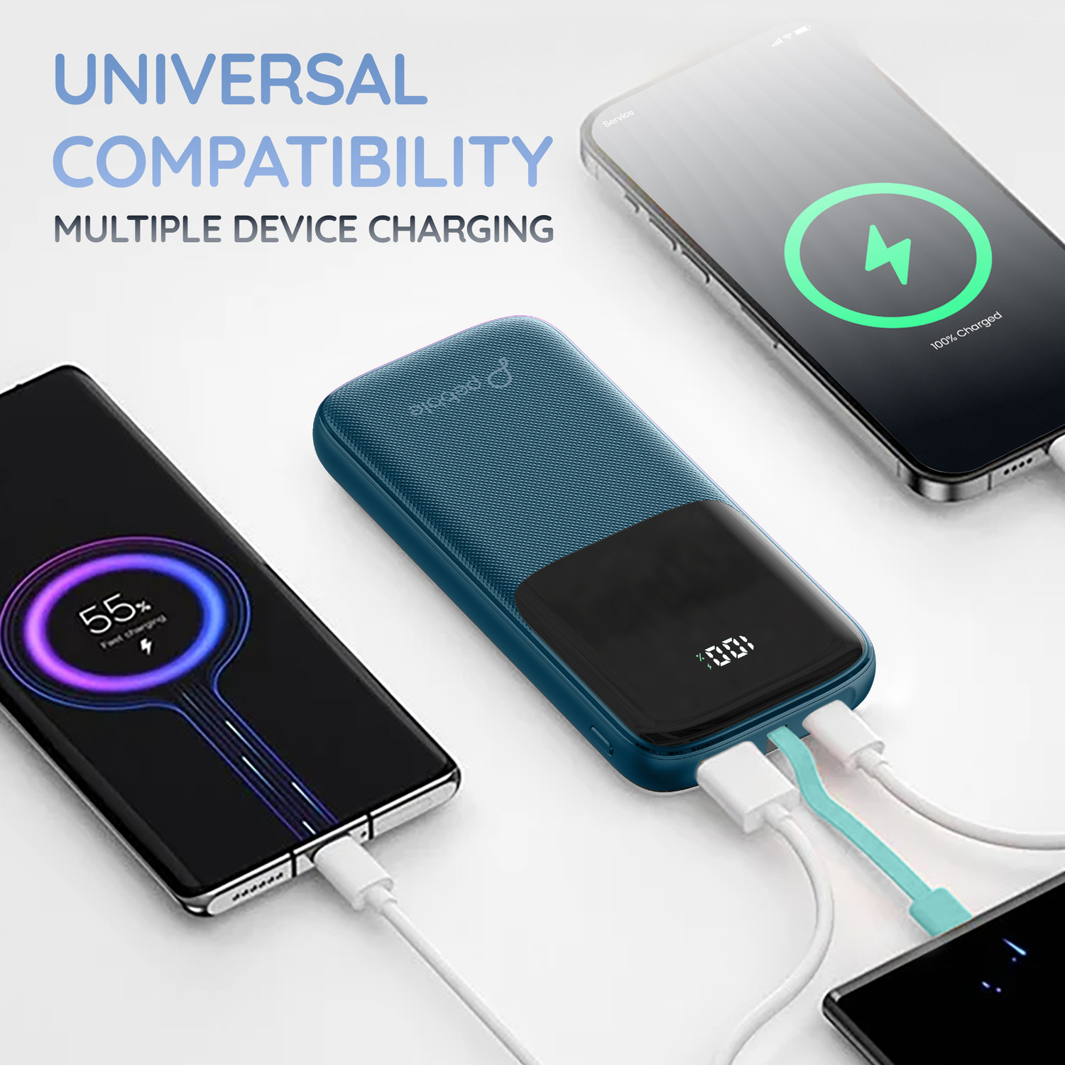 Image of Pebble 10000 mAh Ultra Compact Pocket Size Power Bank