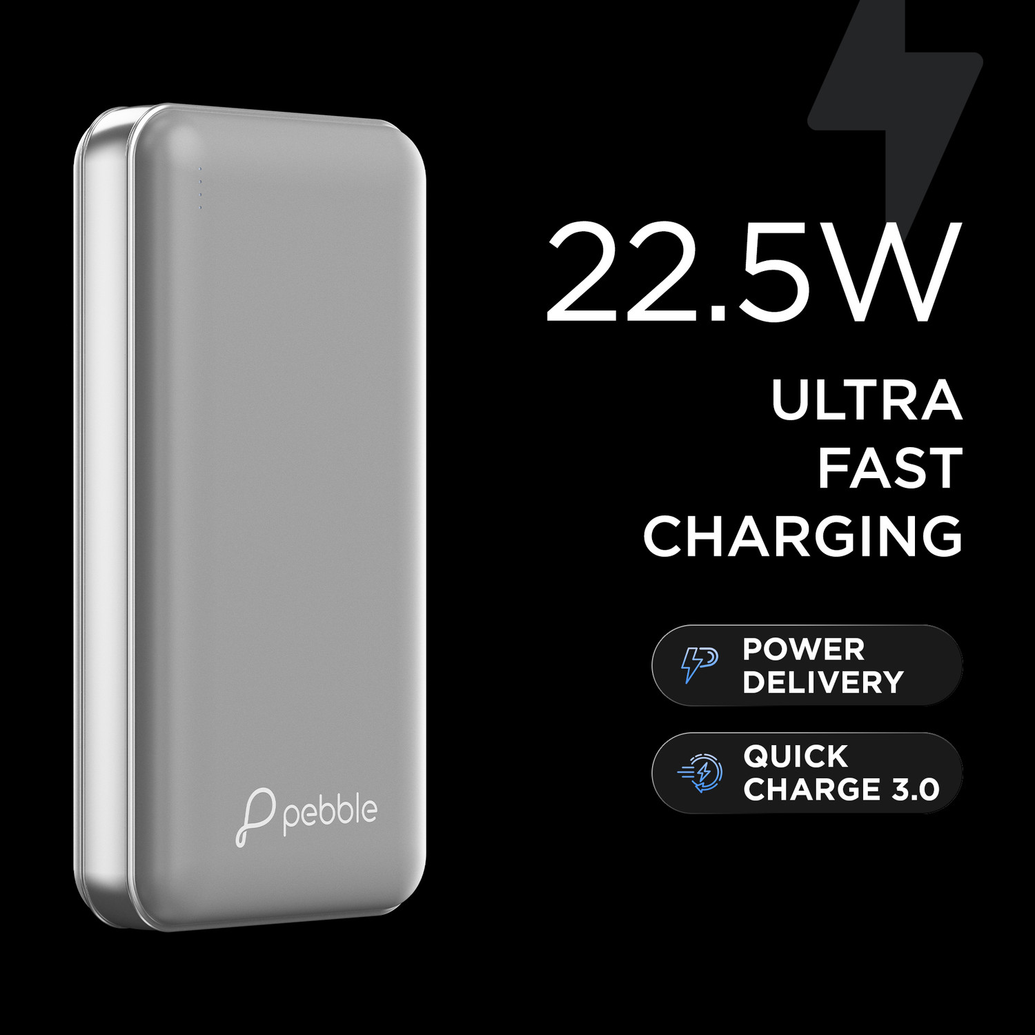Image of Pebble 30000 mAh Compact Pocket Size Power Bank