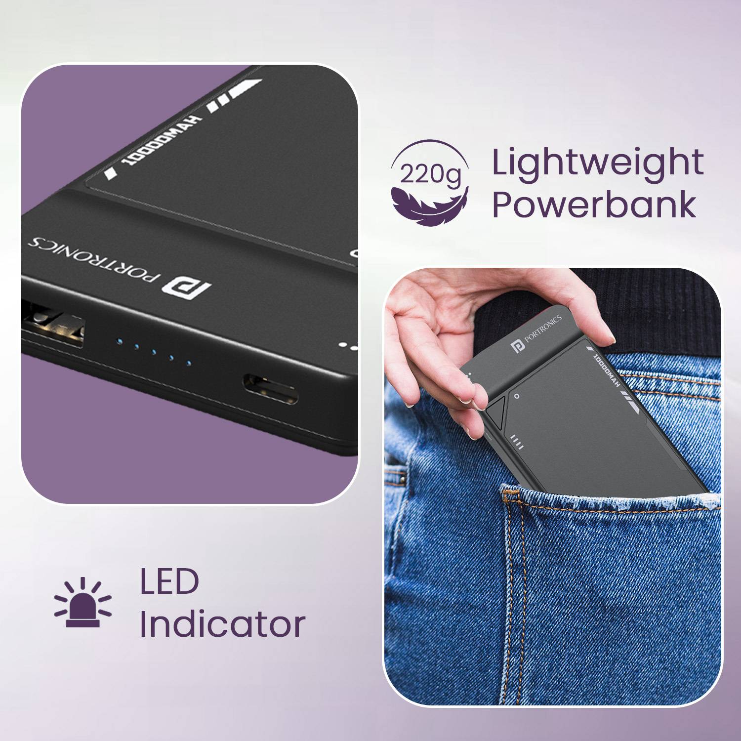 Portronics 10000 mAh 22.5W Compact Power Bank - Image 4