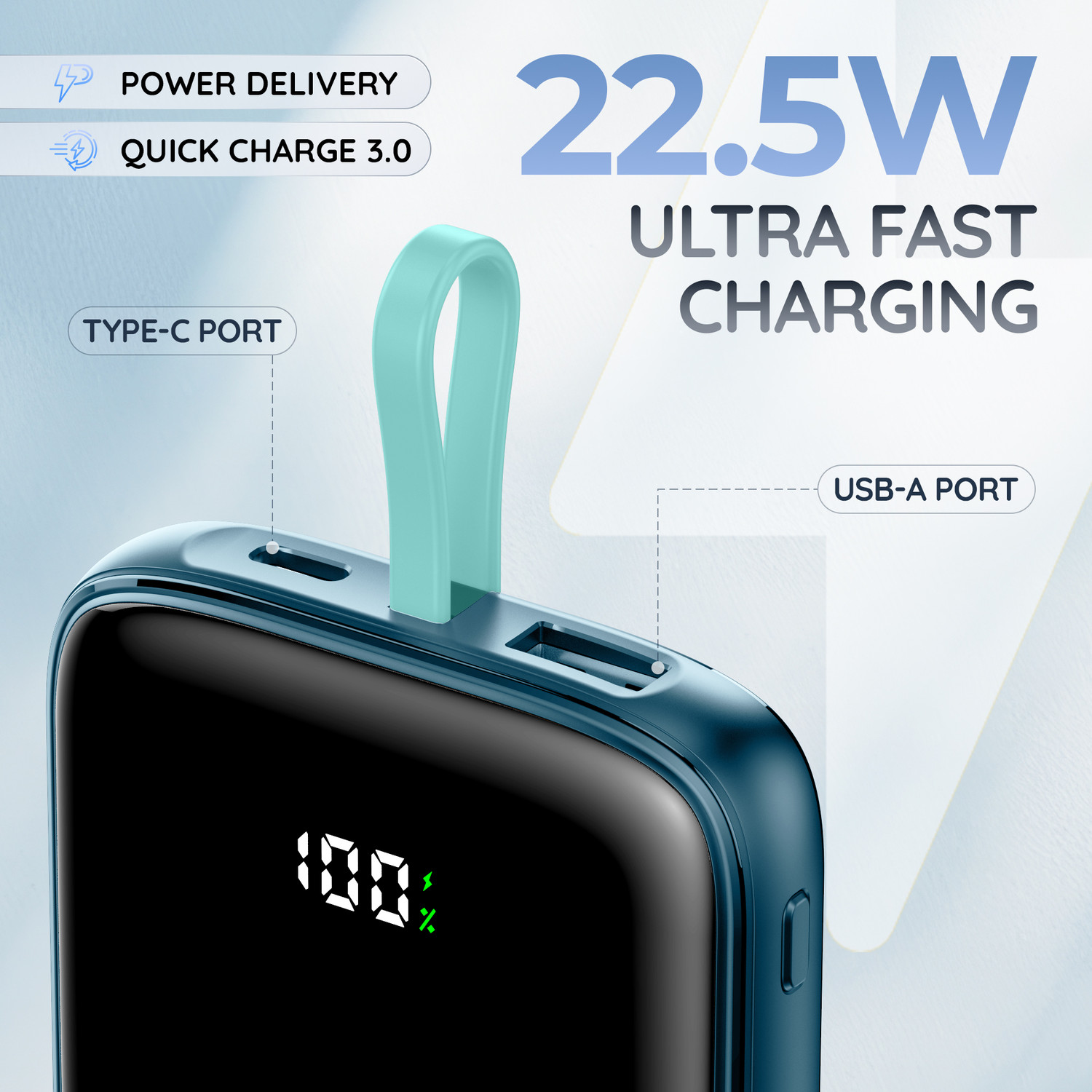 Image of Pebble 10000 mAh Ultra Compact Pocket Size Power Bank