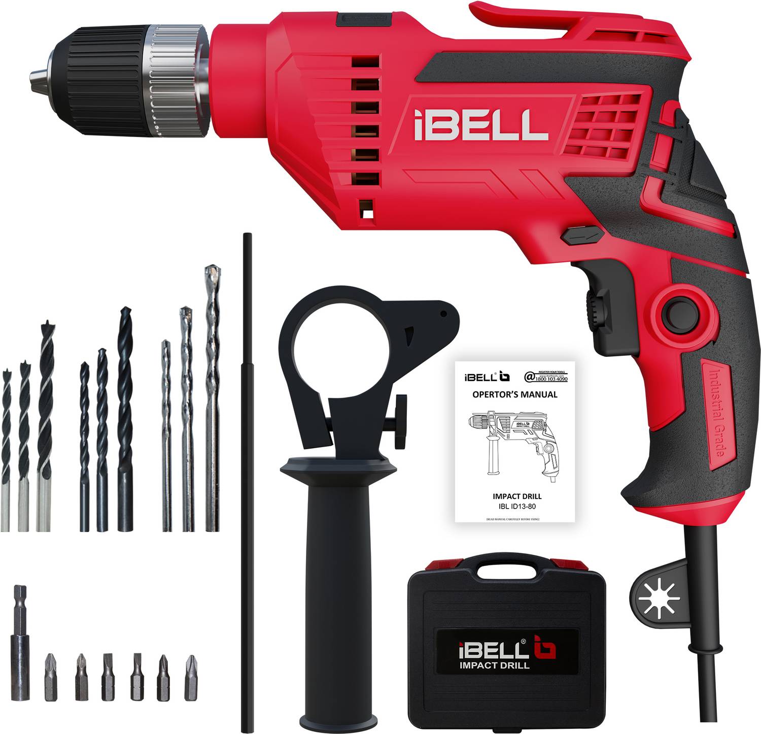 iBELL IBELL Impact Drill ID13-80, 650W, 13mm Keyless Chuck