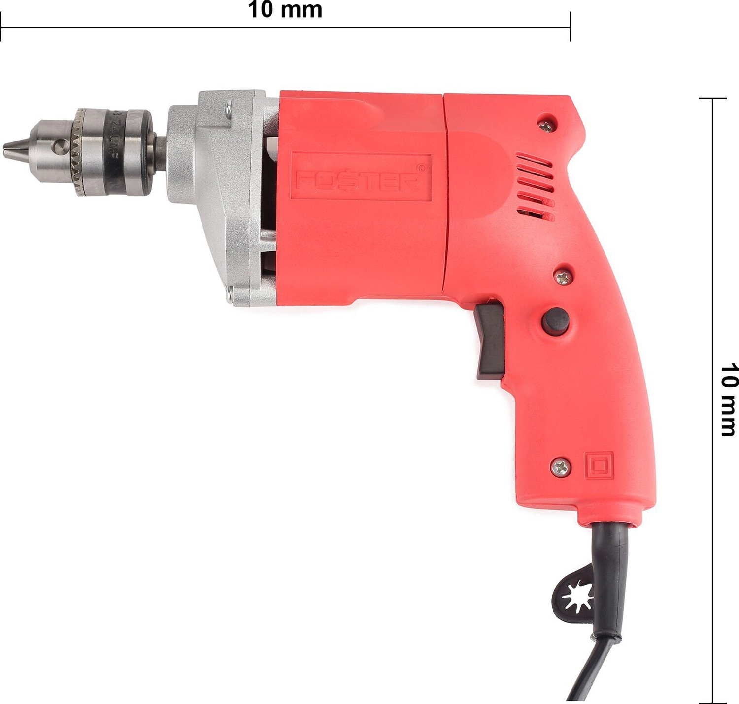 Image of FOSTER FPD-010A | Drill Machine for Home Use | 400W | Made in India | Copper Armature | FPD 010A 10mm Angle Drill