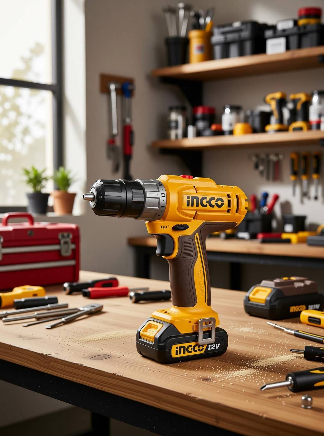 INGCO 12V Cordless Drill, 15+1, 20Nm, 1.5Ah Battery - Image 2