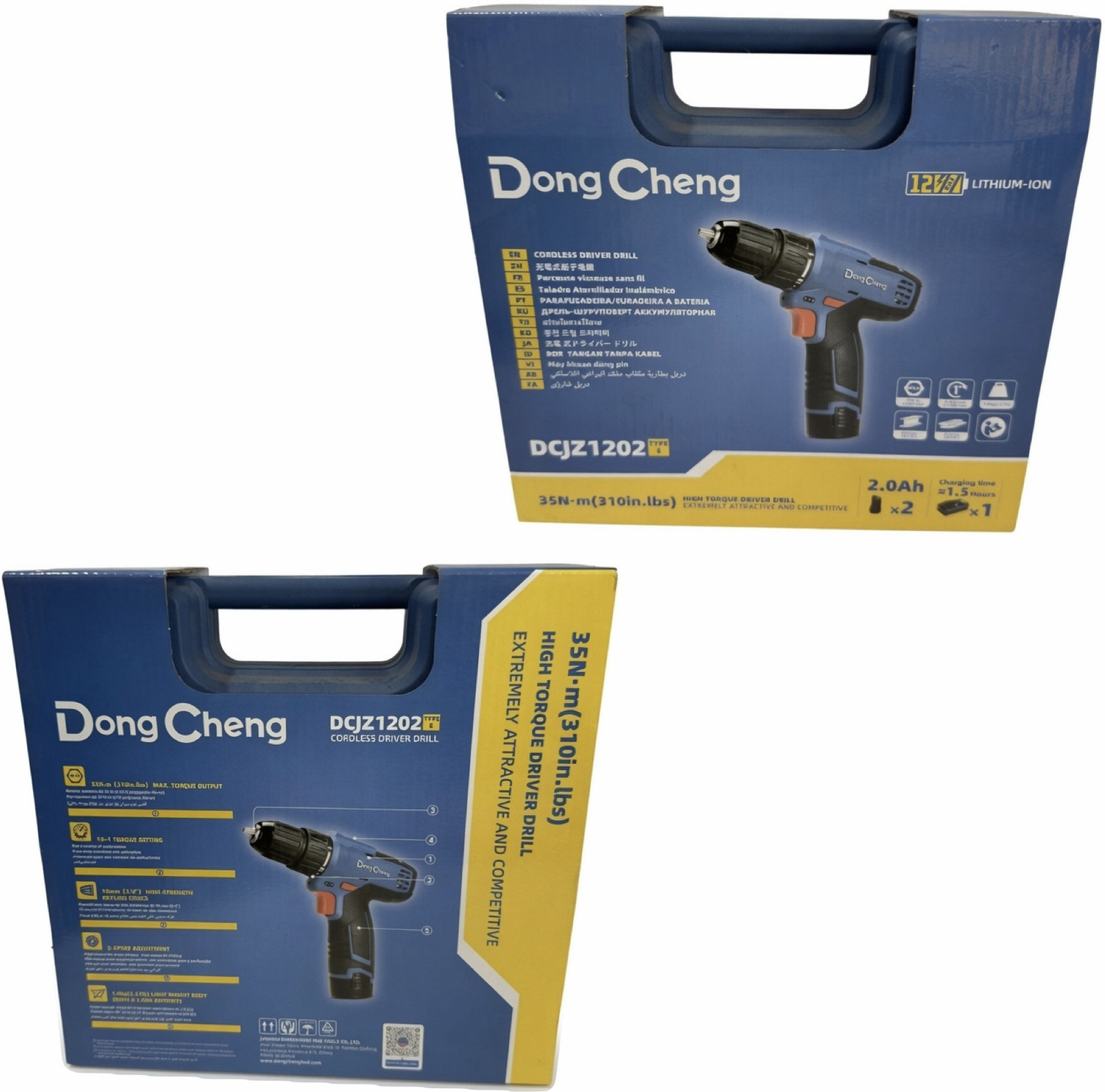 Image of Dongcheng Vyrda DCJZ1202E with 2 Batteries Cordless Drill