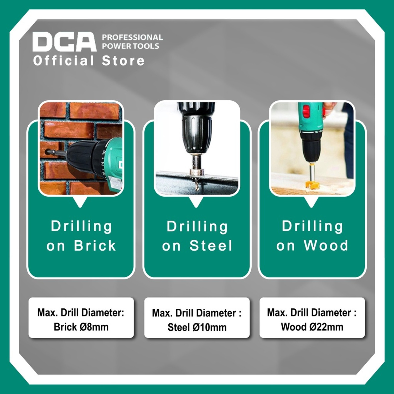 Image of DCA MAYUR DCA CORDLESS DRILL 1202E WITH 2 BATTERY ,1 CHARGER, 1 BIT DCA Cordless Drill