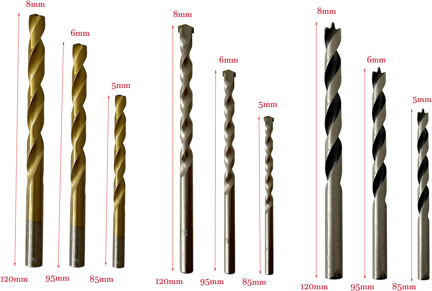 Image of Inditrust 400W Reversible Drill Machine 100% Copper Winding-6 Month Warranty with 9pc drill bits Set (3Wall,3 Wood and 3 Metal) Bits. Pistol Grip Drill
