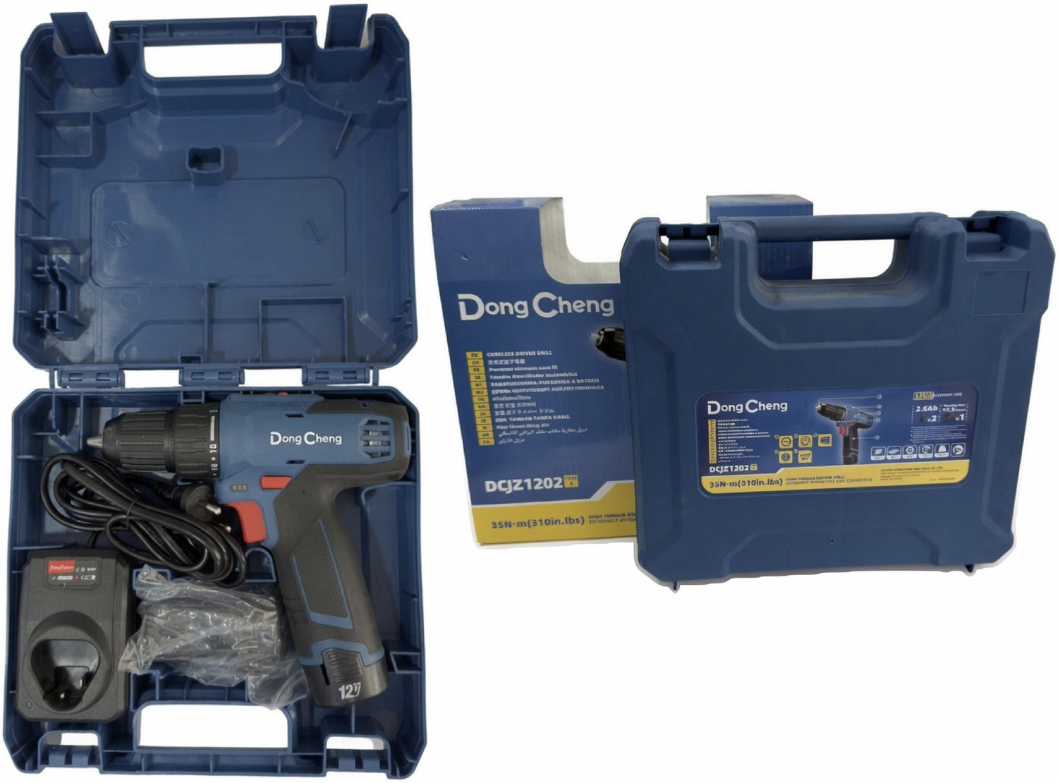 Image of Dongcheng Vyrda DCJZ1202E with 2 Batteries Cordless Drill