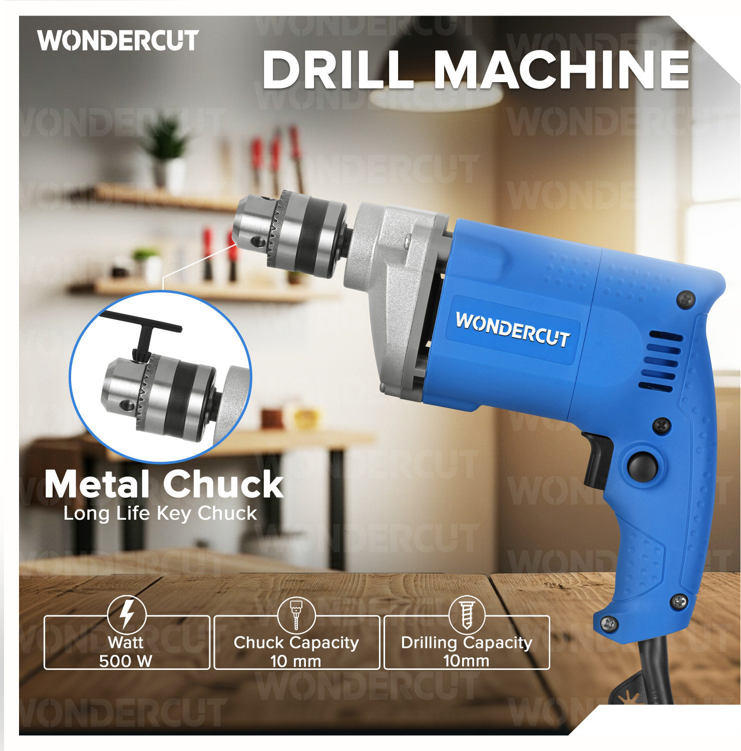 Image of WONDERCUT WC-ED-10-B-CMB WC-ED-10-B-CMB Pistol Grip Drill