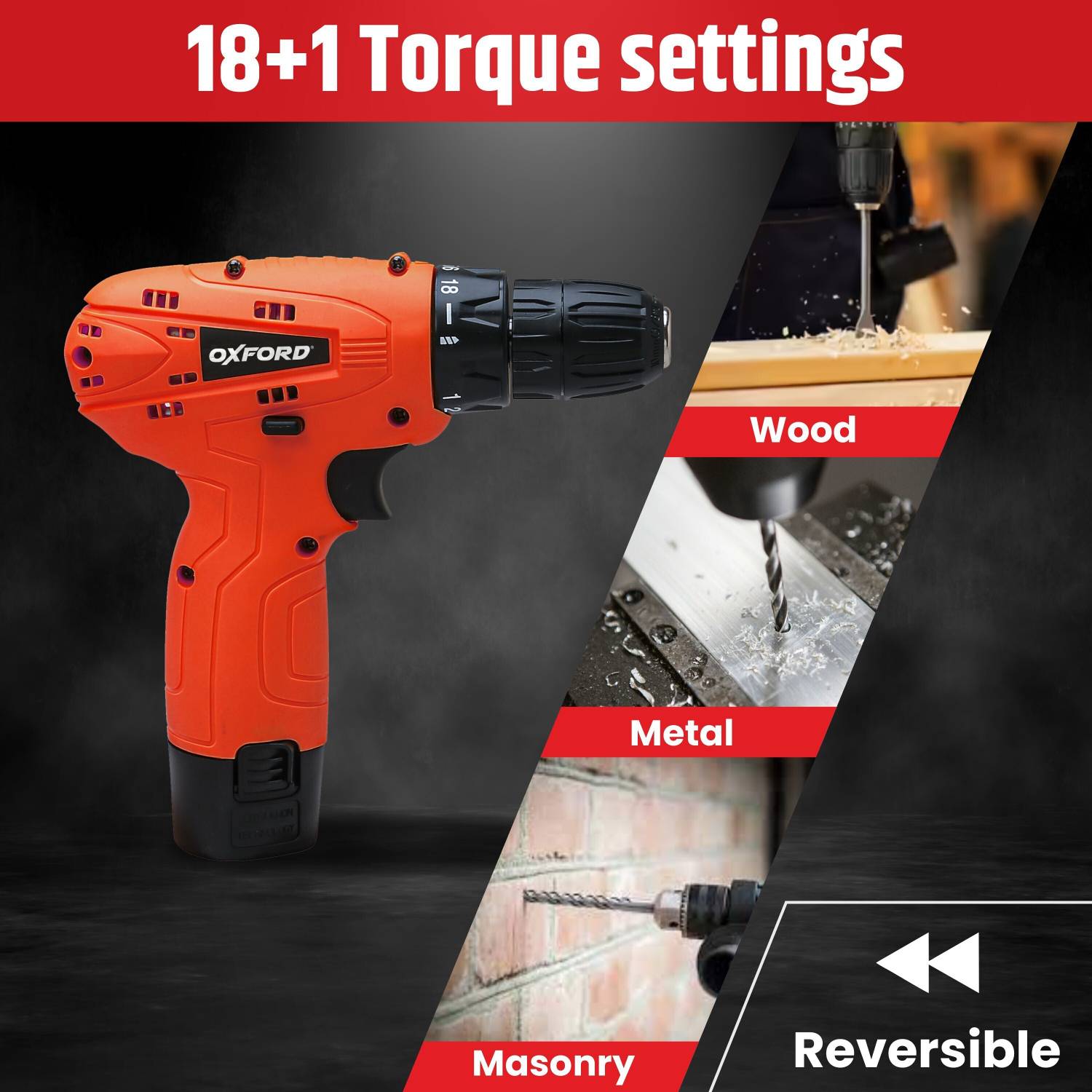 OXFORD O-3750 12V Cordless Drill - Image 4