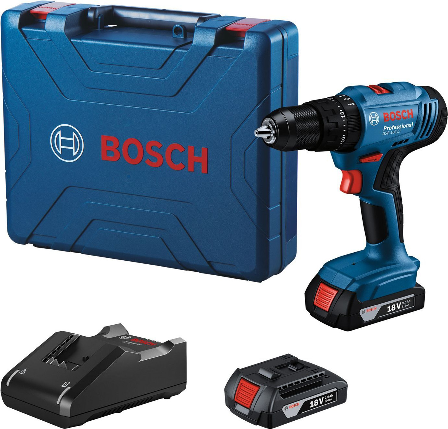 Image of BOSCH Bosch GSB183Li Impact Drill /Drivers with Double Batteries, Cordless Drill