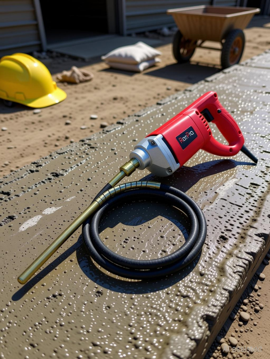 Image of RanPra 35MM HEAVY DUTY CONCRETE VIBRATOR MACHINE WITH 1.5 METER LEAD Pistol Grip Drill