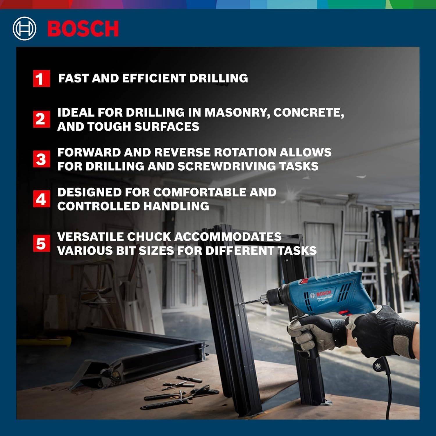 Bosch GSB 600 600W 3000 RPM Impact Drill - Image 3