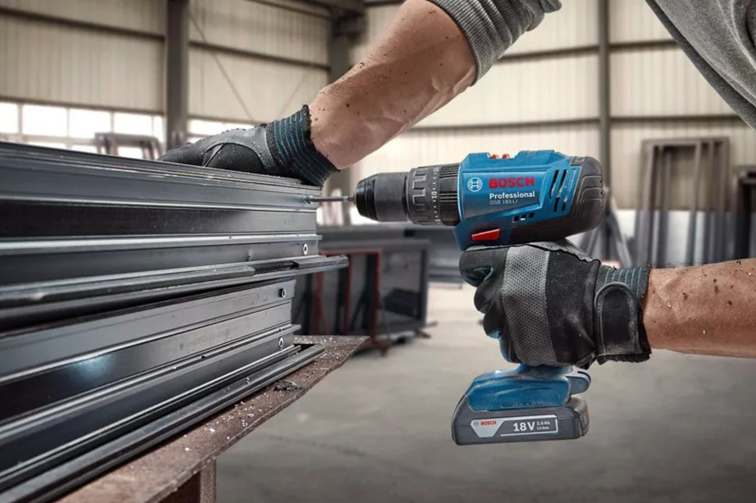 Image of BOSCH Bosch GSB183Li Impact Drill /Drivers with Double Batteries, Cordless Drill