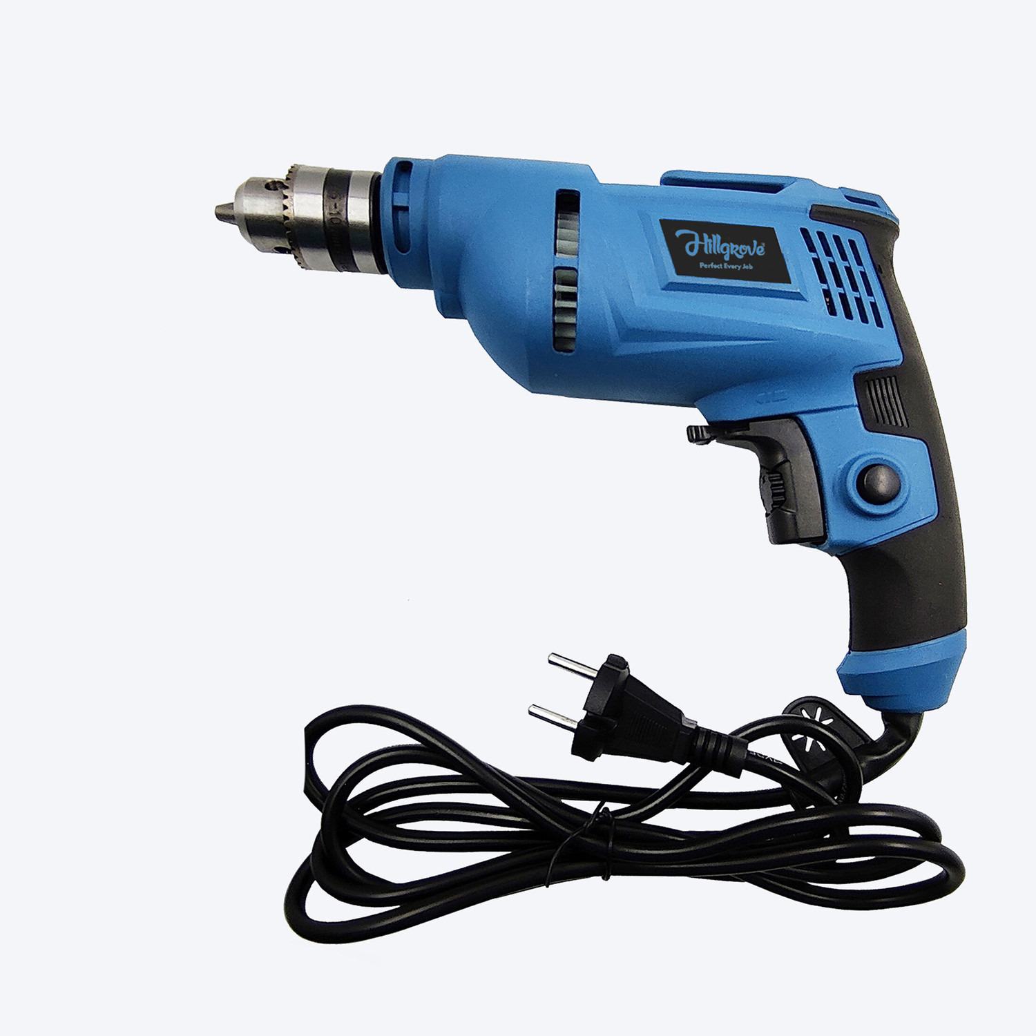 Image of Hillgrove HGCM1662M2 500W 10mm 100% Copper Winding Electric Mini Screw Drilling Wall Hole HGCM1662M2 Small Power Drill Machine Kit Set for Home Use with Reverse Function Pistol Grip Drill