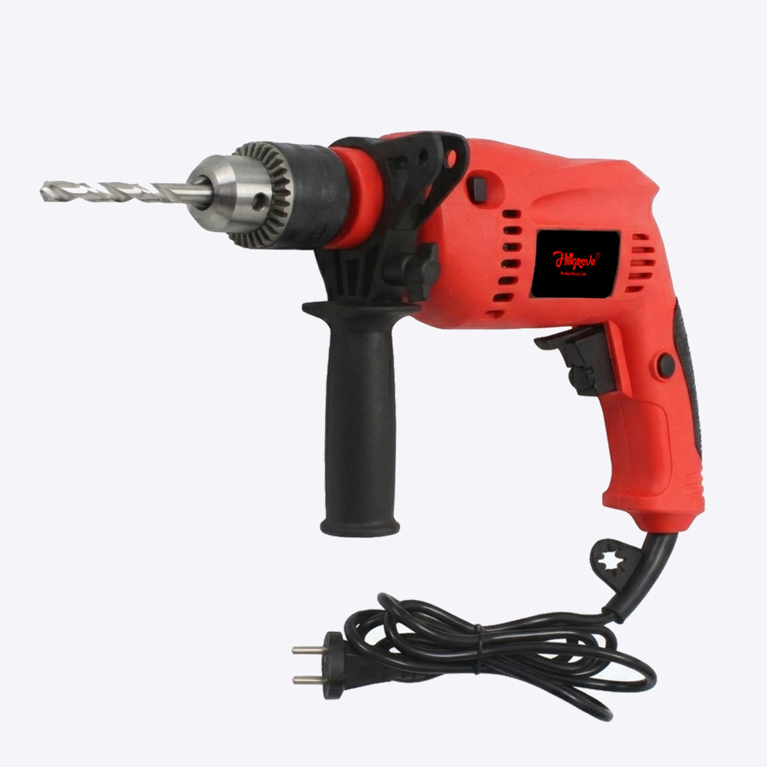 Image of Hillgrove HGCM1515M1 700W 13mm 100% Copper Winding Electric Mini Screw Drilling Wall Hole HGCM1515M1 Small Power Drill Machine Kit Set for Home Use with Reverse Function Pistol Grip Drill