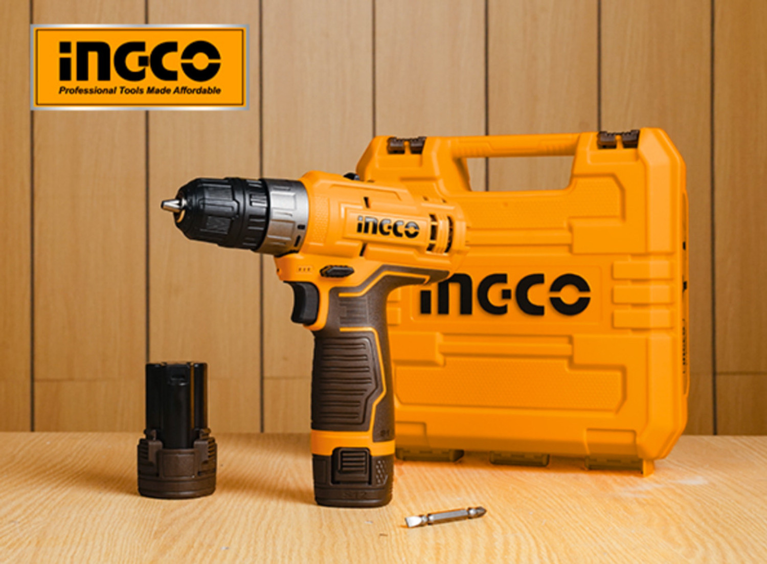 Image of INGCO Cordless Drill with 1.5Ah Battery,20NM, 750 RPM CDLI12428 Cordless Drill