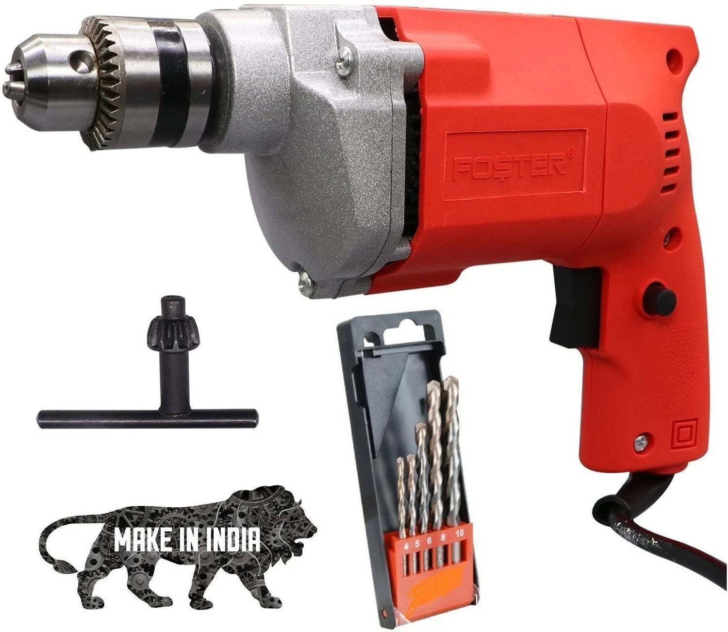 FOSTER FPD-010A Drill Machine with 5 bits 2600 RPM ,400W Made