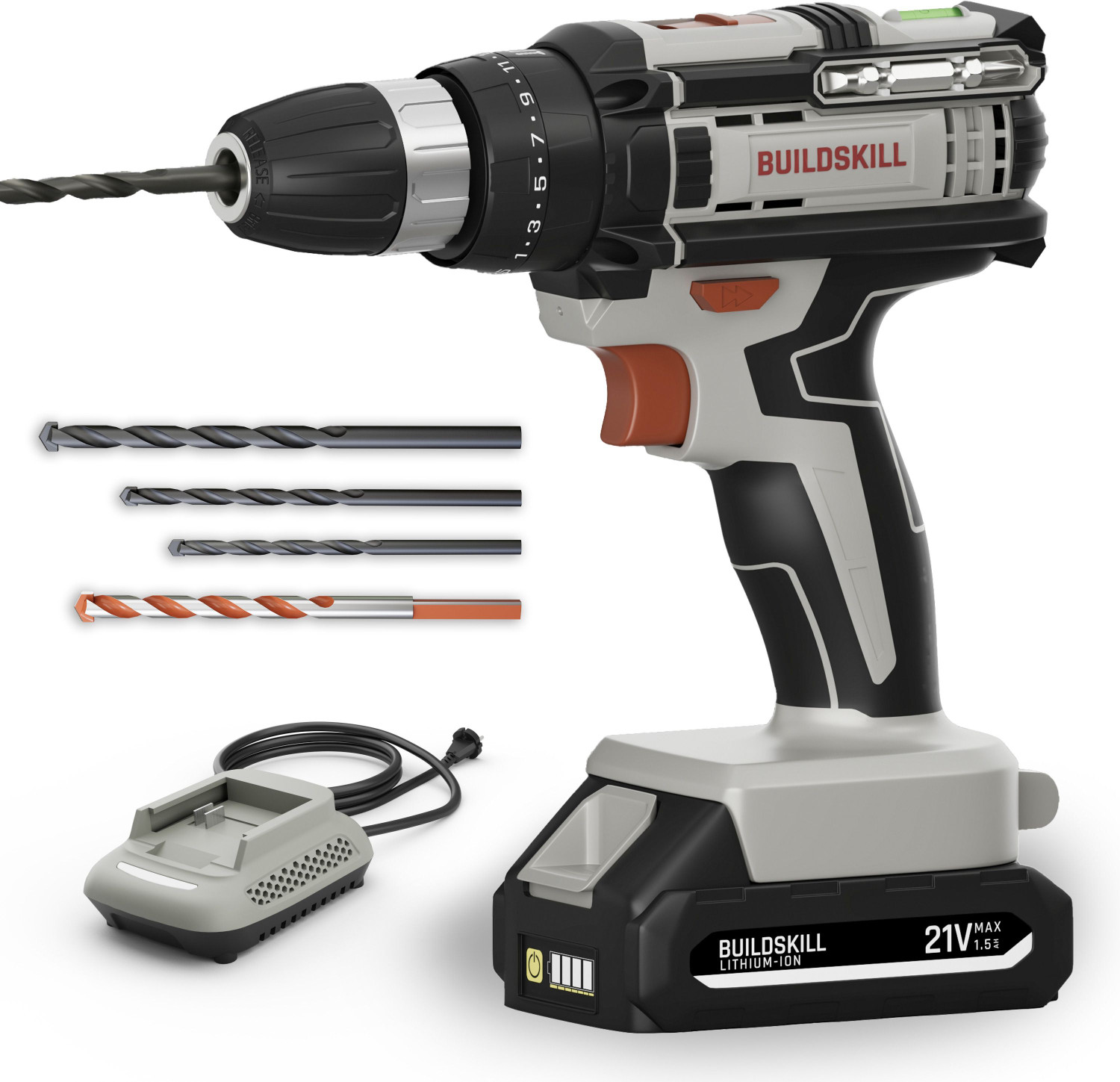 Image of BUILDSKILL 21V Impact Cordless Drill Machine | 1 x 1.5 Ah Battery | 10mm Keyless Chuck BCD21115CB1 Cordless Drill