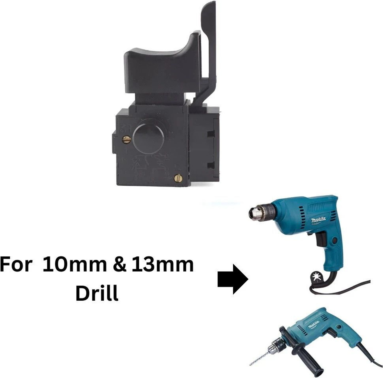 Image of SVH Reverse /Forward Hammer Drill Switch 250V Suitable with Makita M0600B & M0801B Angle Drill