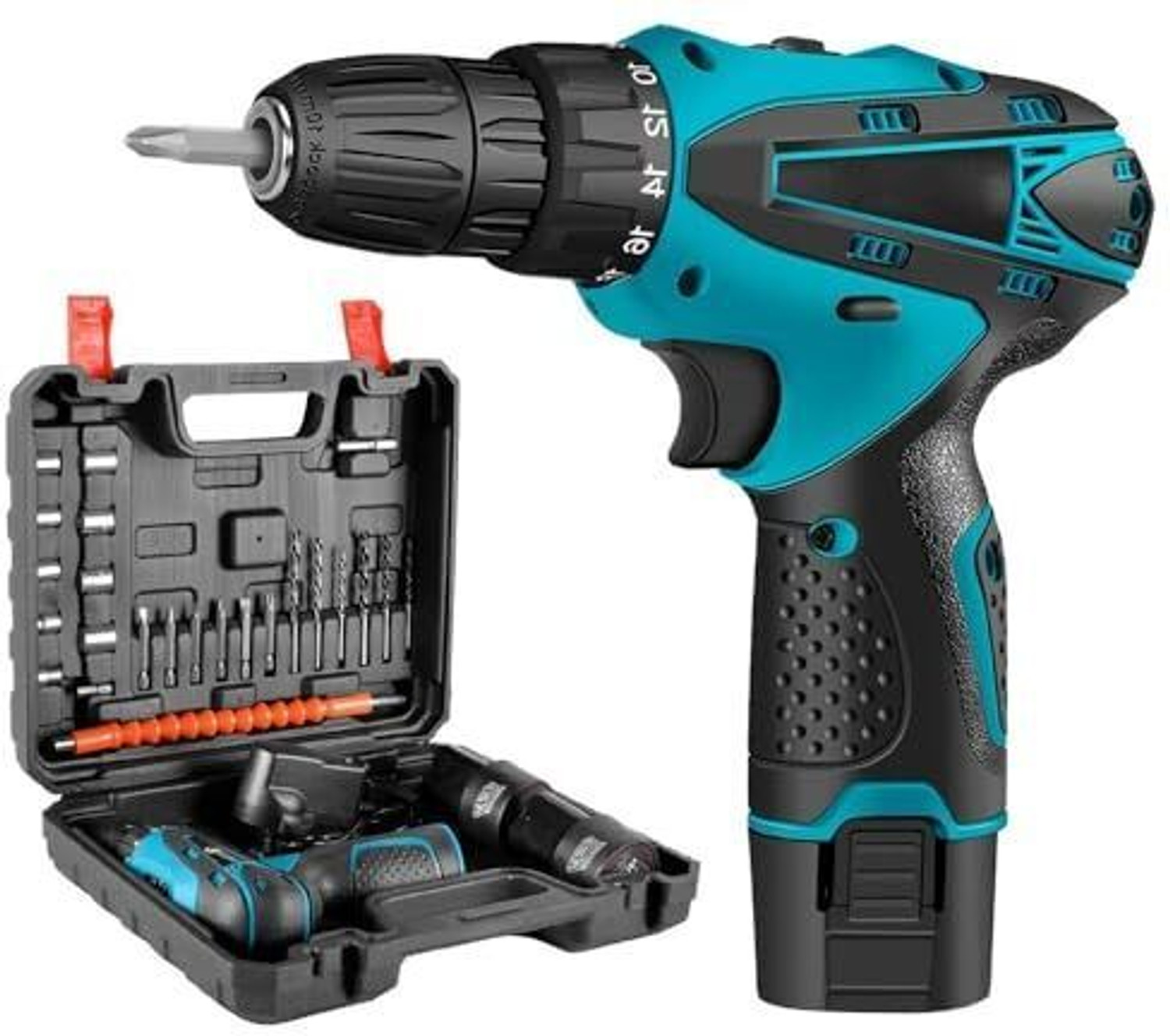 Image of Bright Cove CORDLESS DRILL MACHINE KIT Cordless Screwdriver and Drill machine Tool Kit with Case Cordless Drill