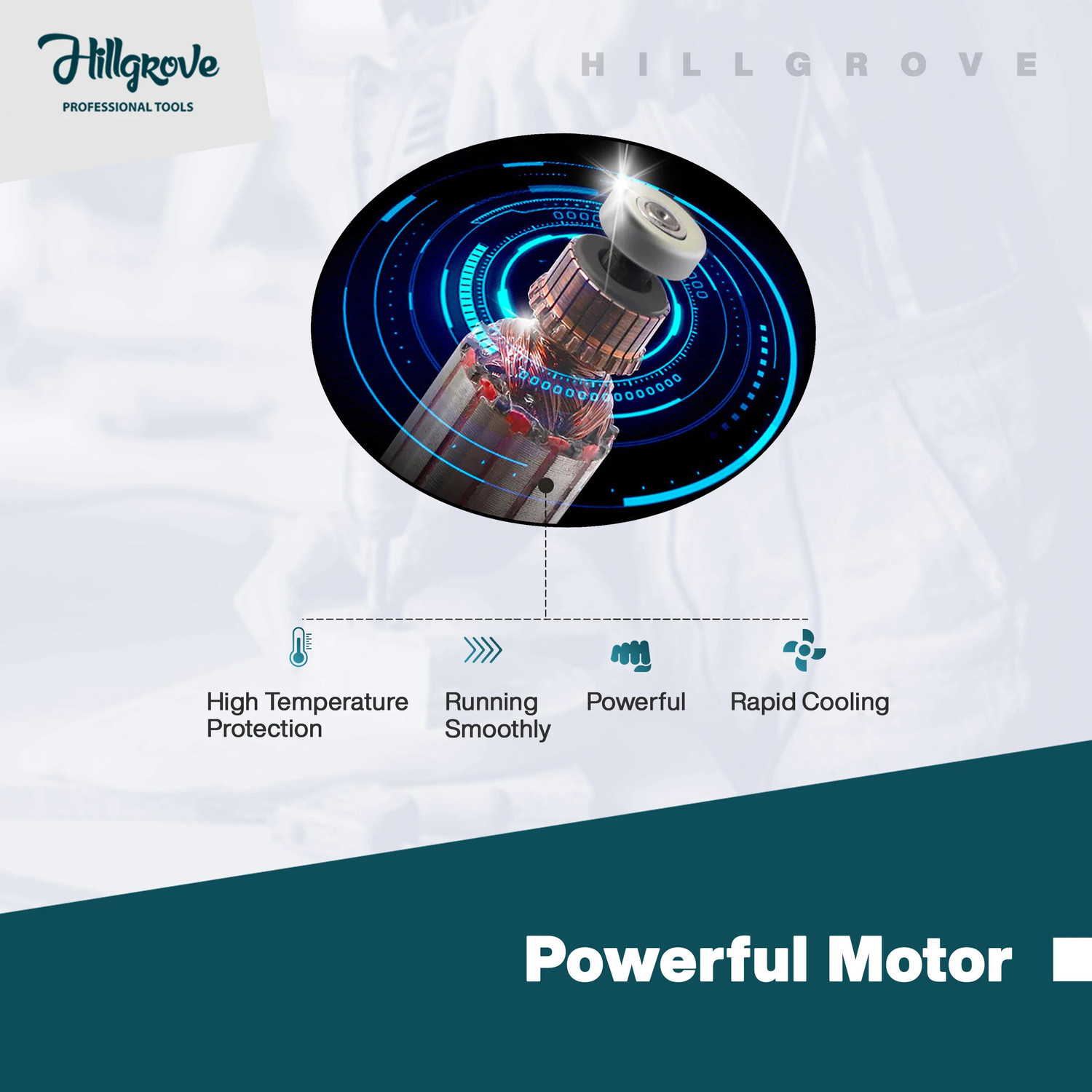 Image of Hillgrove HGCM1091M3 500W Power Drill Machine with 6Pcs Wood Working Hole Saw Drill Bits for Making Holes in Metal /Wood /Concrete HF0166 Pistol Grip Drill