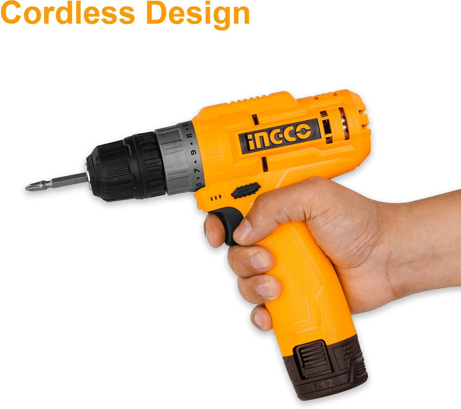 INGCO 12V Cordless Drill with 1.5Ah Battery - Image 3