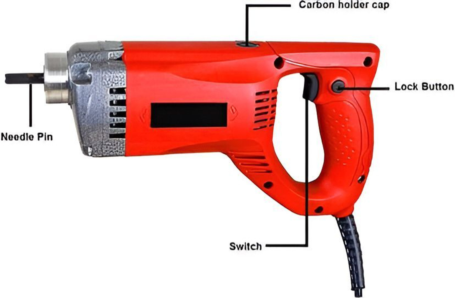 Image of RanPra 35MM HEAVY DUTY CONCRETE VIBRATOR MACHINE WITH 1.5 METER LEAD Pistol Grip Drill