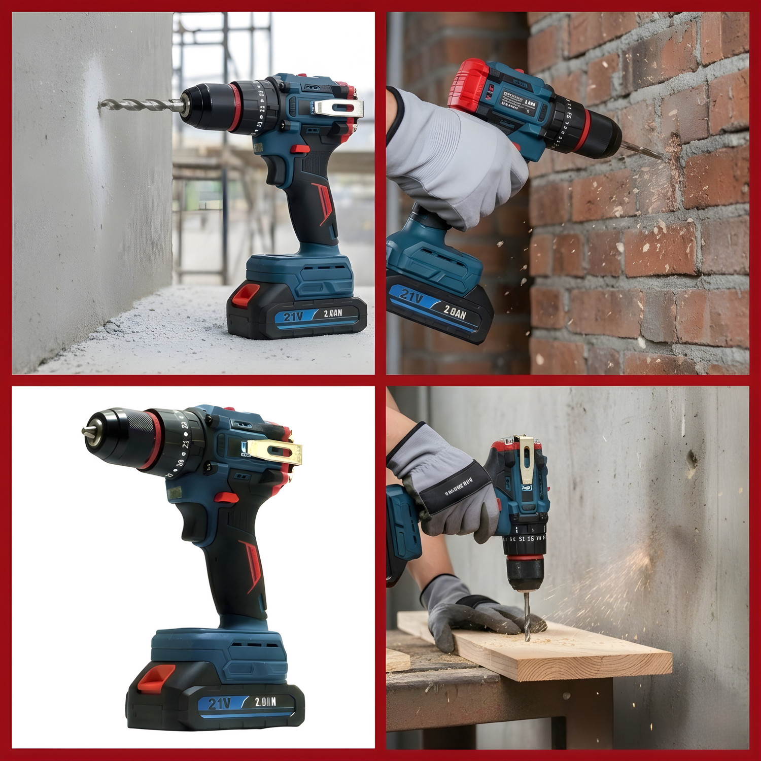 Image of thor 21V Cordless Impact Drill, 2.0Ah THCDK1508 Cordless Drill