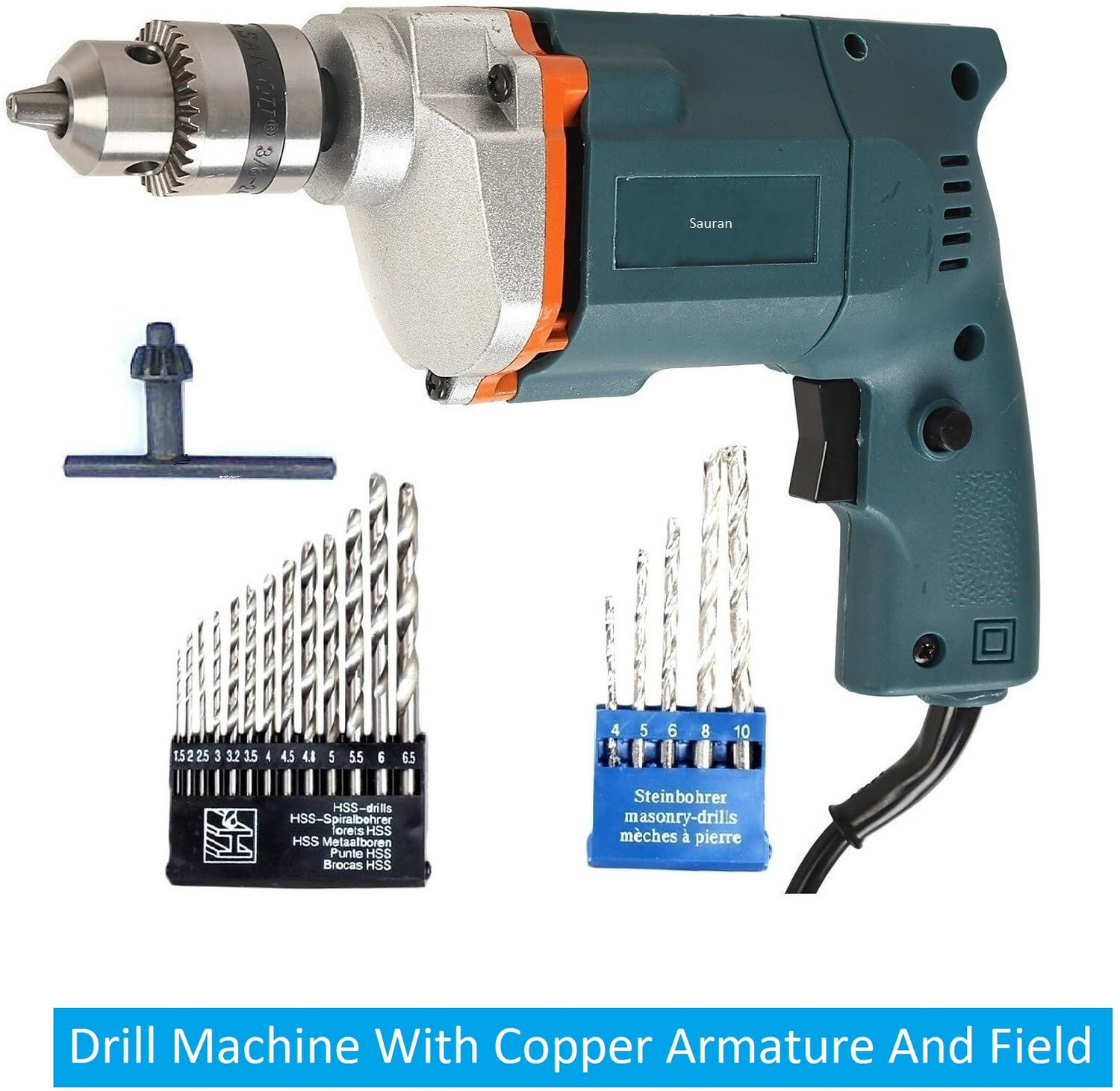 Image of Sauran 10MM Powerful Drill Machine (PWD78) Pistol Grip Drill