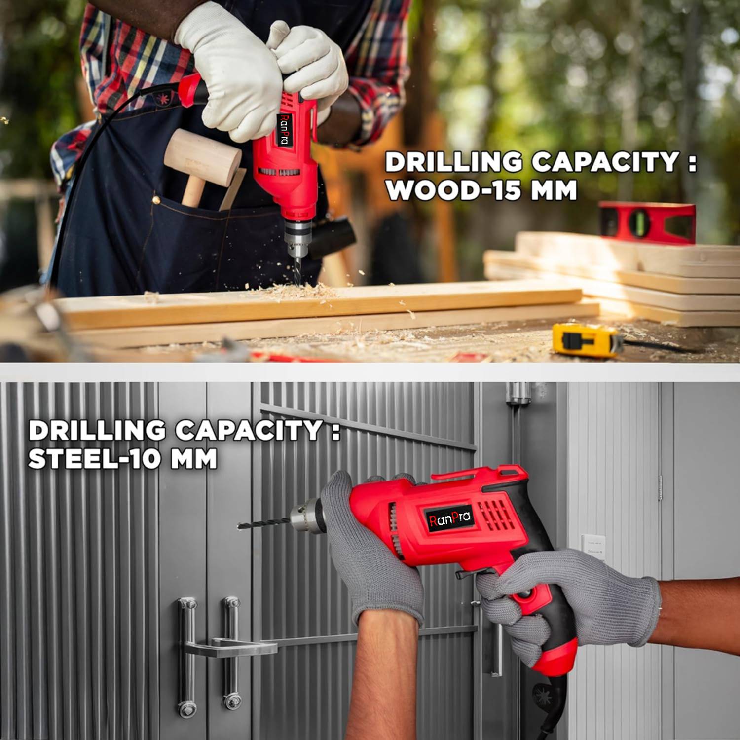 RanPra 10mm 600W Corded Drill Machine - Image 5