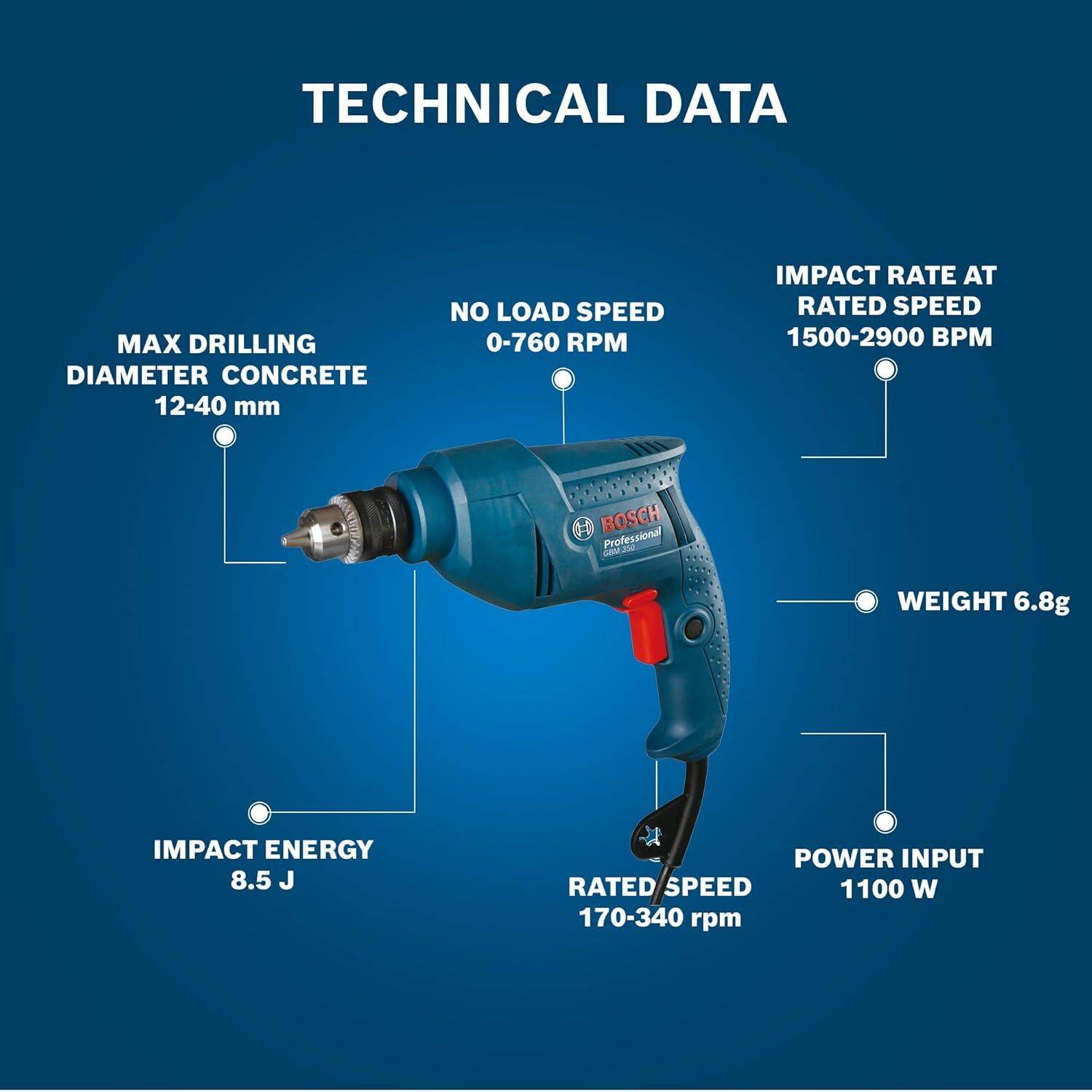 Bosch GBM 350 Angle Drill - Image 5