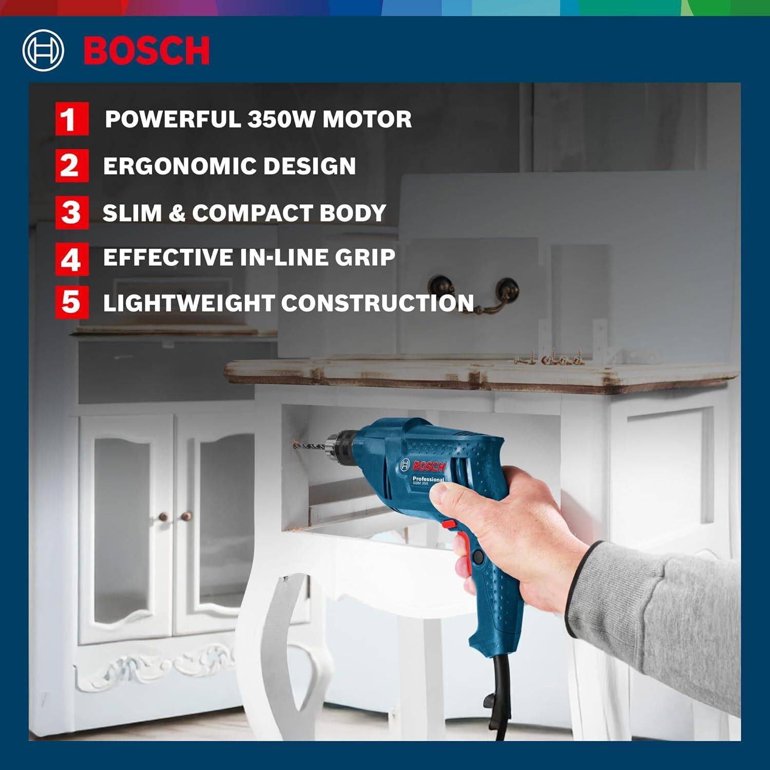 Bosch GBM 350 Angle Drill - Image 3