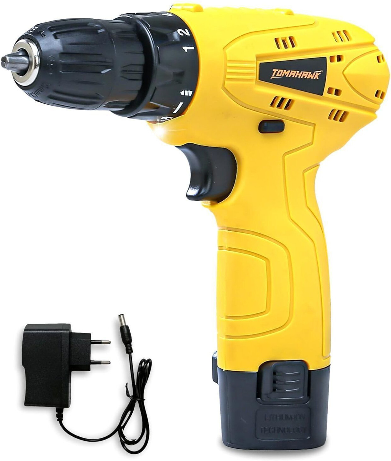 Image of Tomahawk Tomahawk| 600 RPM, 1.5Ah Battery | LED Light |Home, DIY, Wood & Metal| T-7386 Cordless Drill