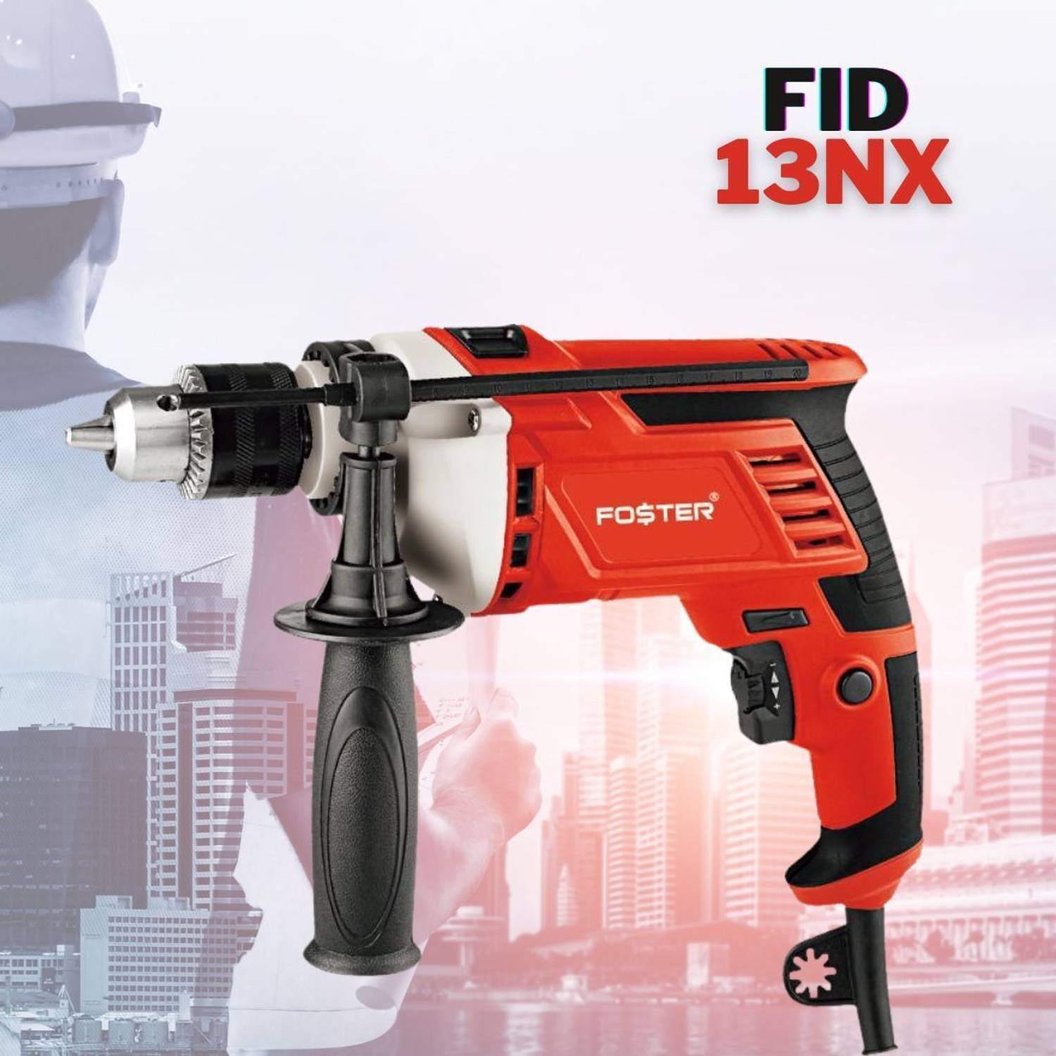 FOSTER FID-13NX Heavy Duty Impact Drill Machine| 13mm , Copper