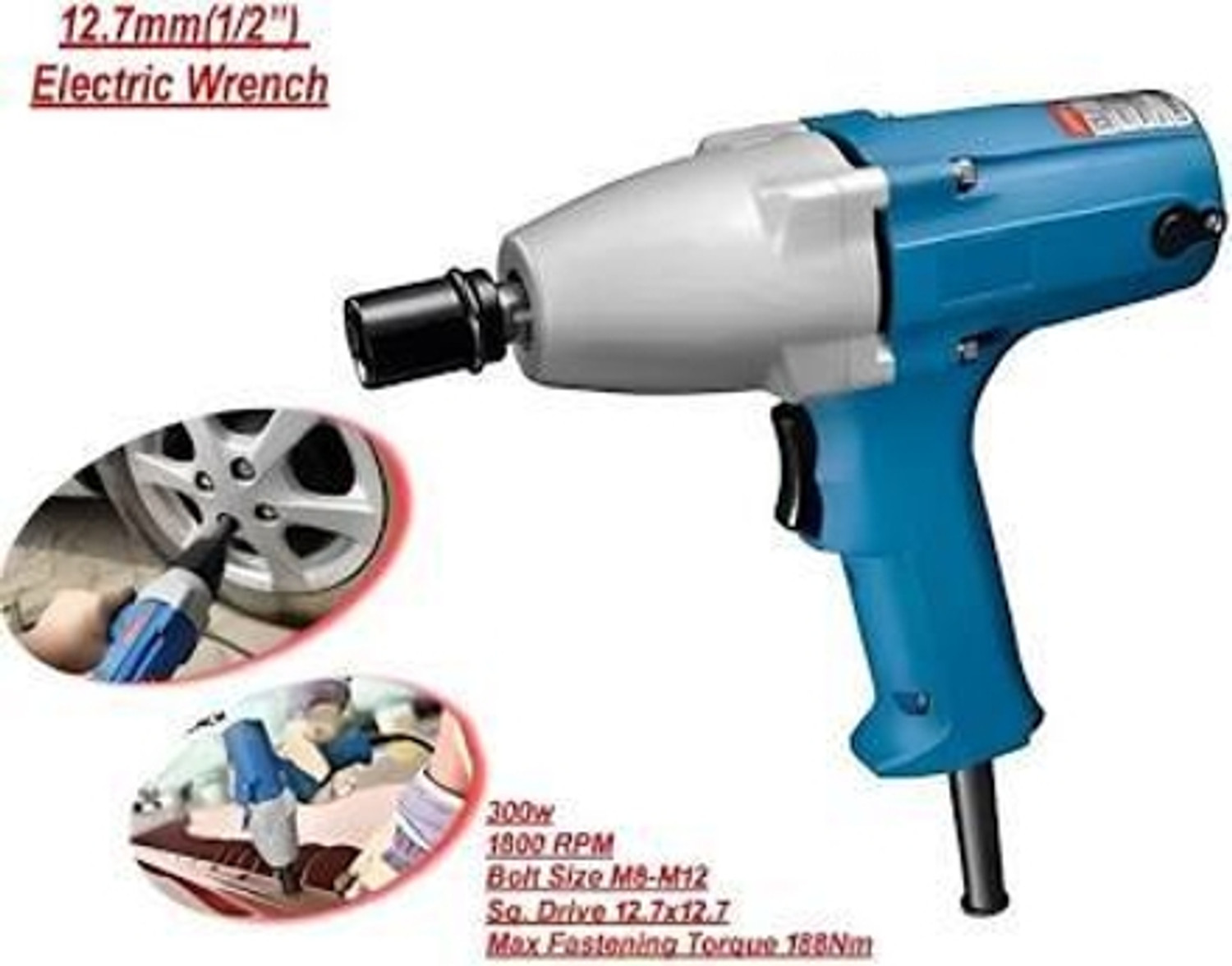 Image of Dongcheng HEAVY DUTY ELECTRIC IMPACT WRENCH 300 WATT POWER & 1800 RPM Corded Impact Wrench