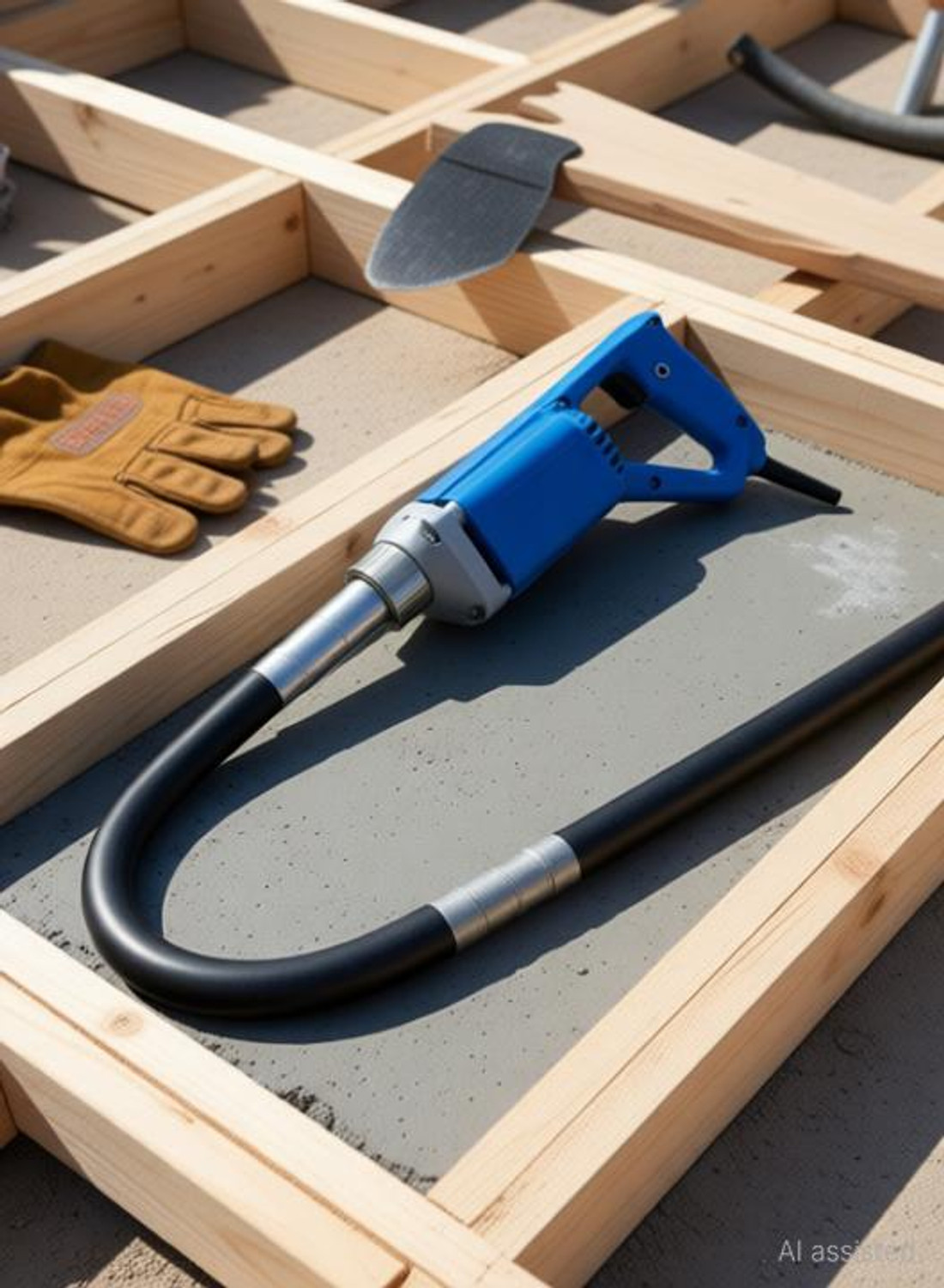 Image of RanPra Electric Concrete Vibrator Cement Mixer with Needle / Shaft Pistol Grip Drill